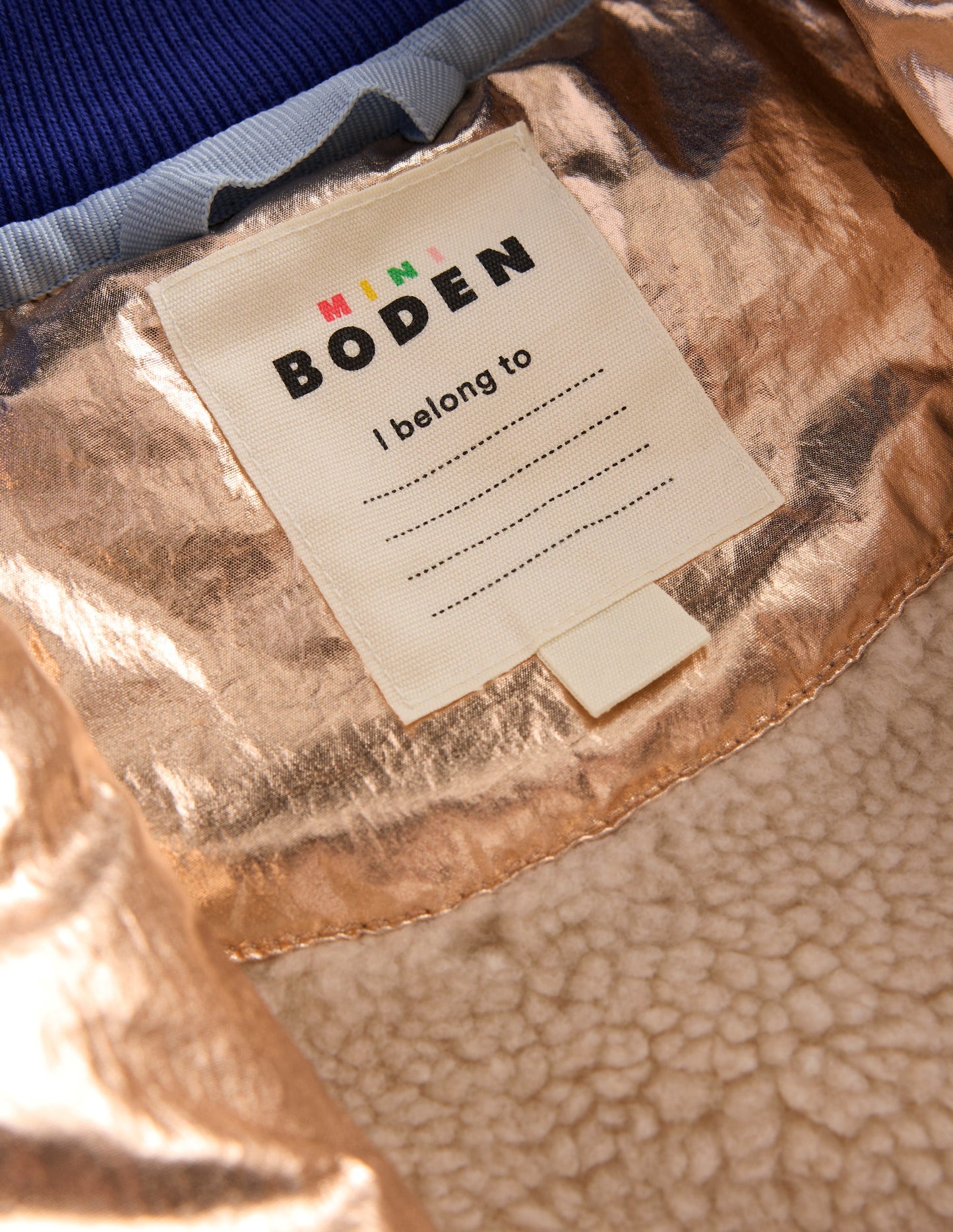 Veste bomber fun-Vague métallisée