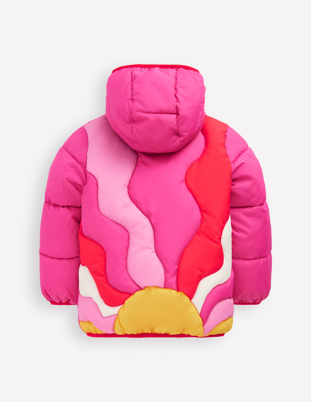 Wattierte Jacke mit Applikation-Rosa Sonne Wellen - Image 2