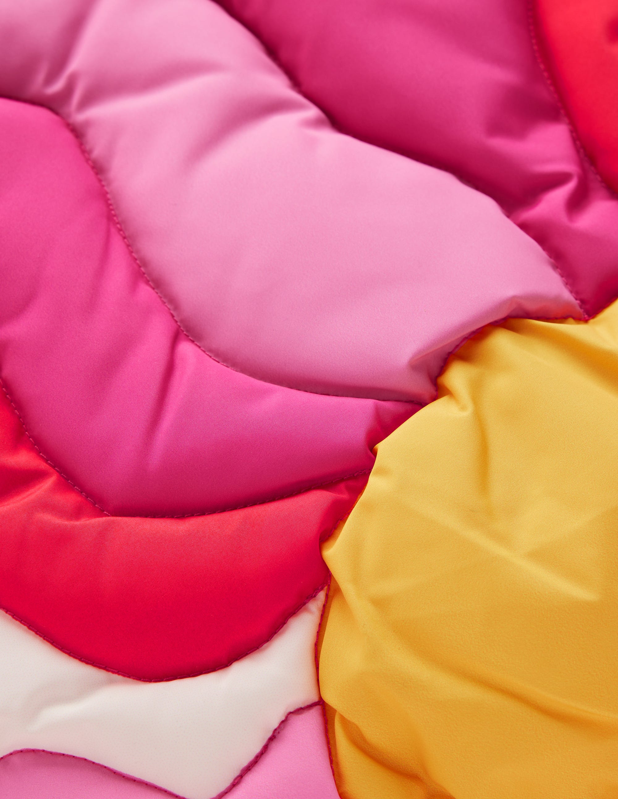 Wattierte Jacke mit Applikation-Rosa Sonne Wellen - Image 3