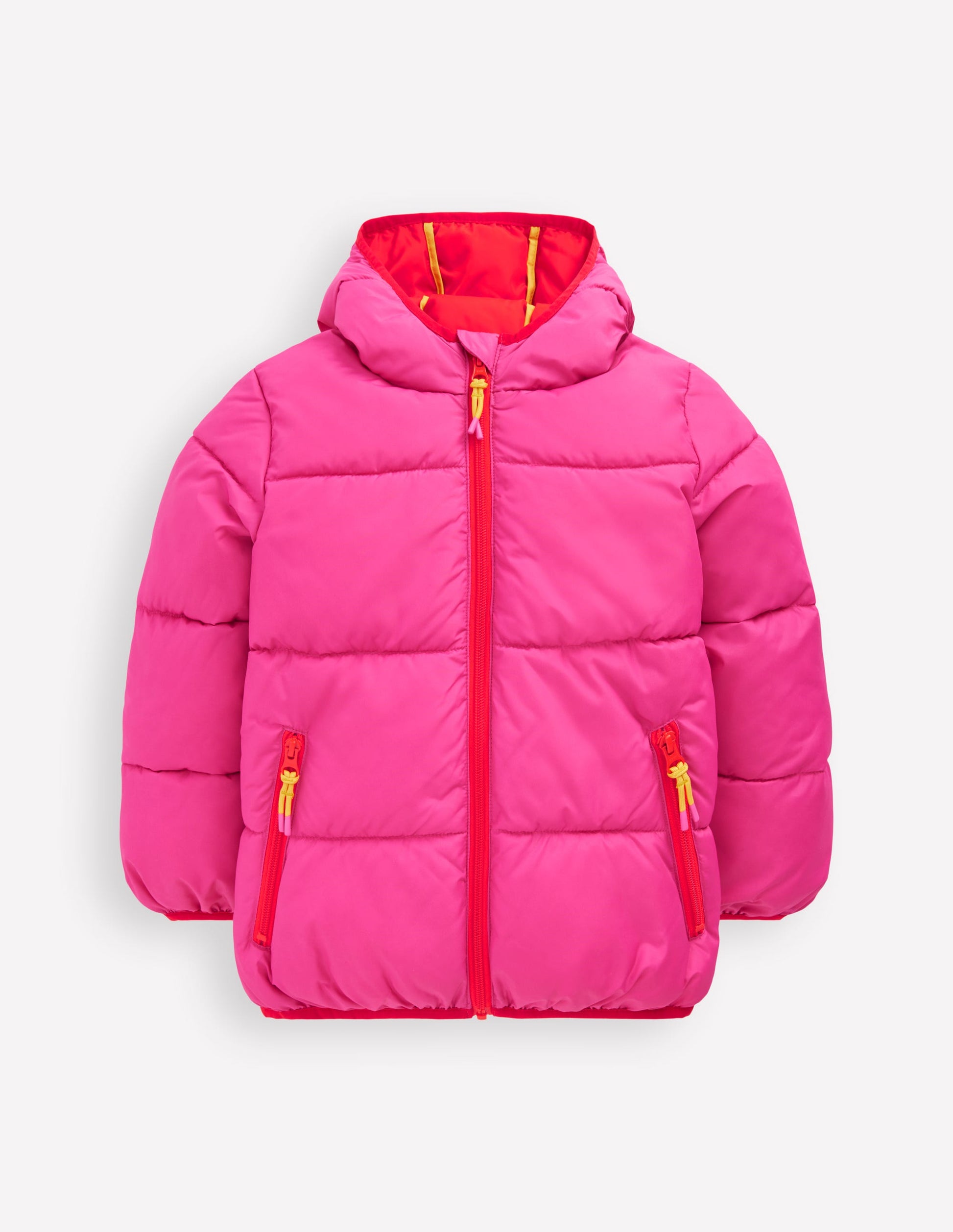 Applique Padded Coat-Pink Sun Wave-1