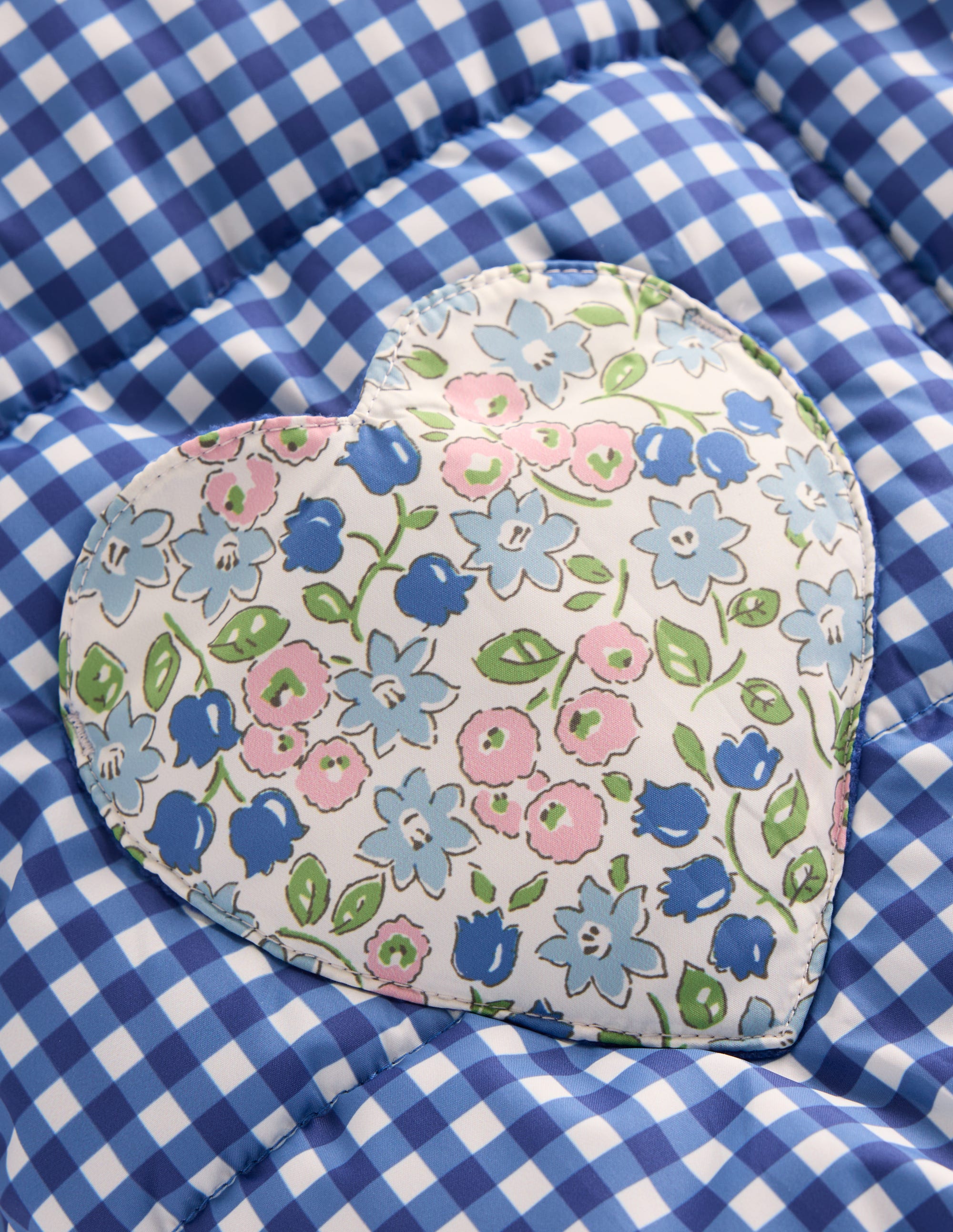 Wattierte Jacke mit Vichykaro-Vichykaro Blumenmuster Mix - Image 7