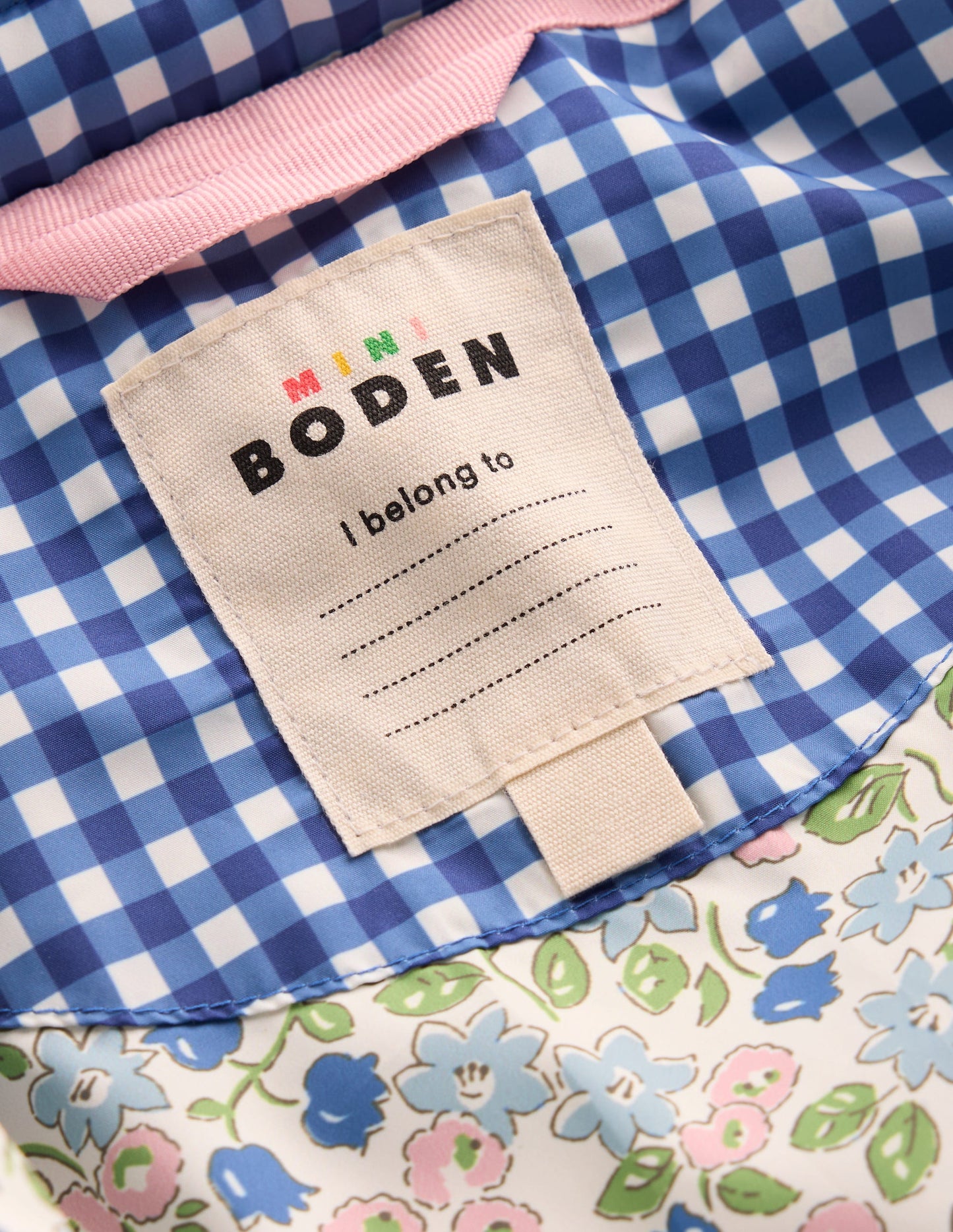 Doudoune vichy-Mélange floral vichy