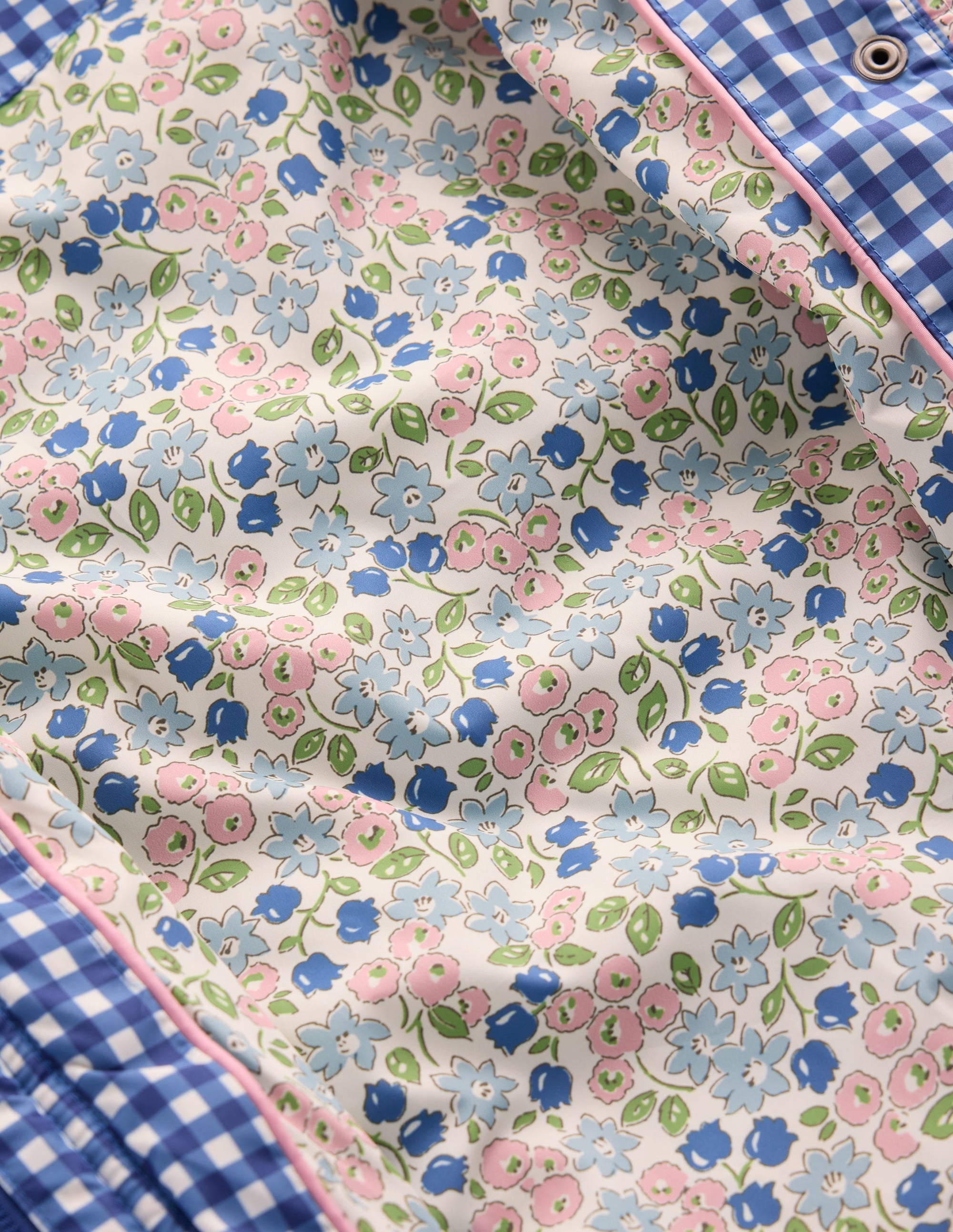 Wattierte Jacke mit Vichykaro-Vichykaro Blumenmuster Mix - Image 9