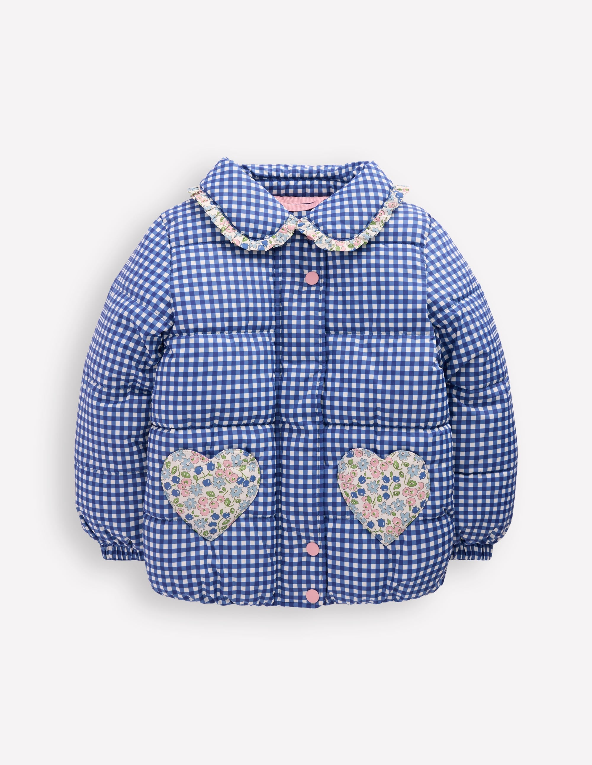 Wattierte Jacke mit Vichykaro-Vichykaro Blumenmuster Mix - Image 5