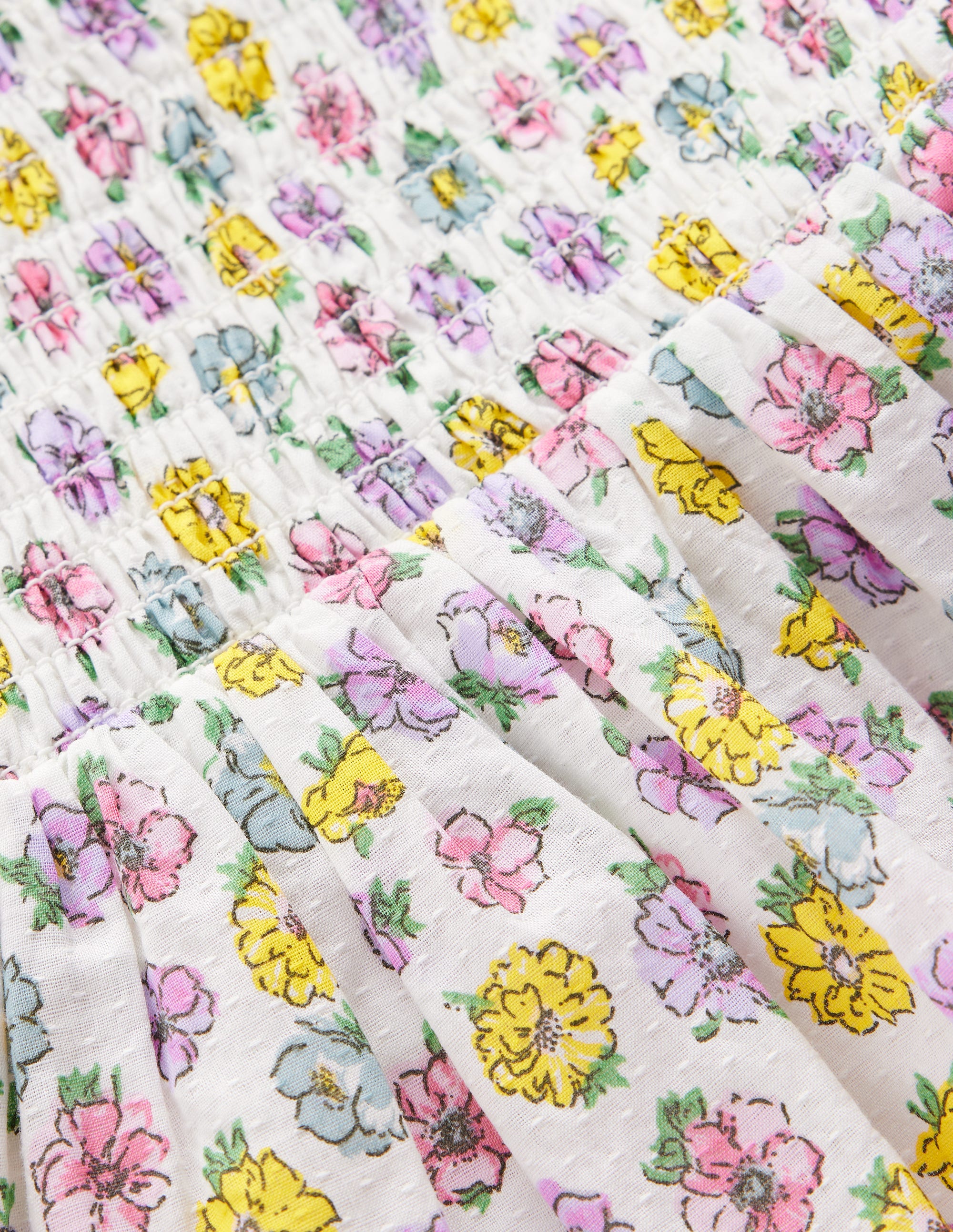 Gestuftes Kleid mit Spitzenbesatz-Sanftes Naturweiß Rosa - Image 3
