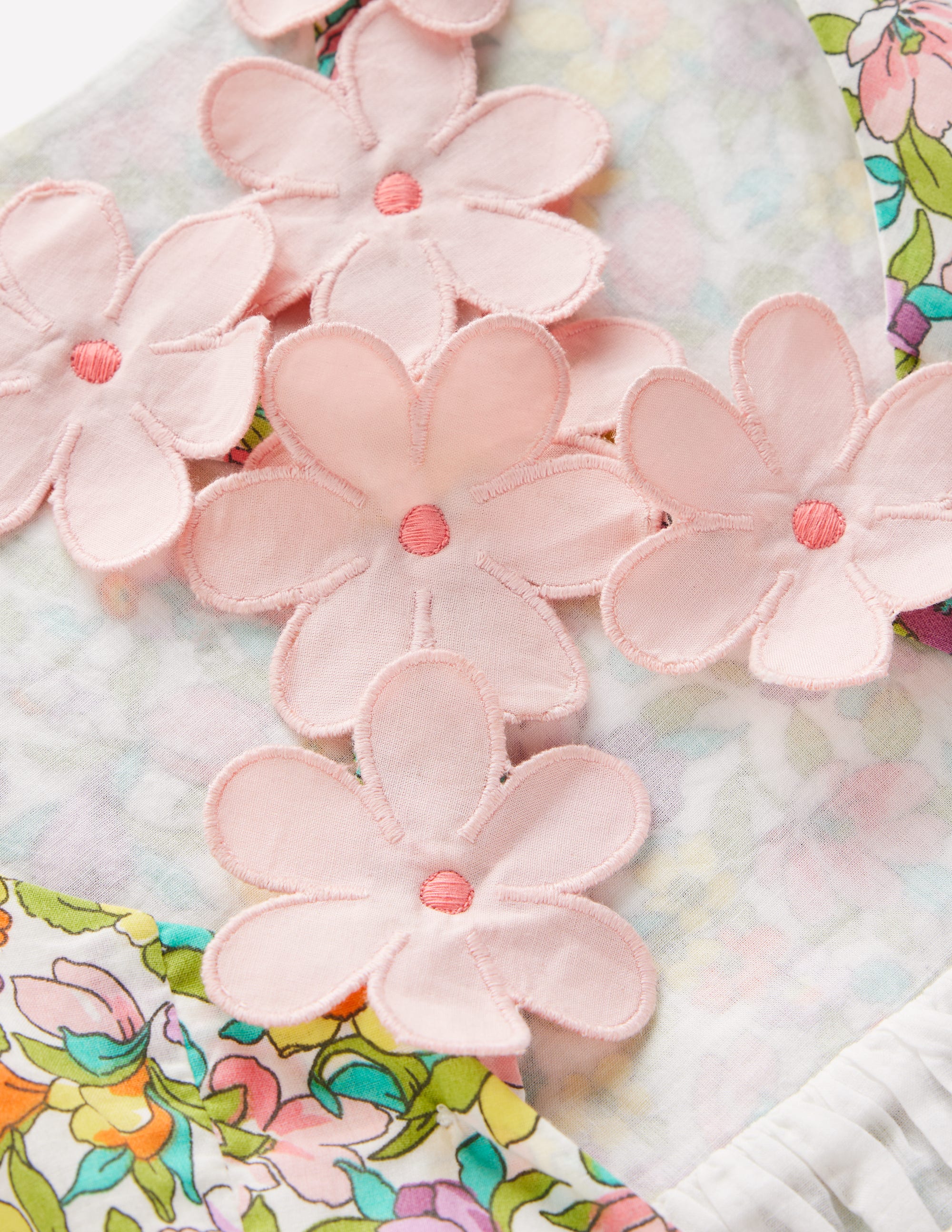 Robe fun à bretelles croisées dans le dos-Motif Florabunda ivoire doux - Image 3