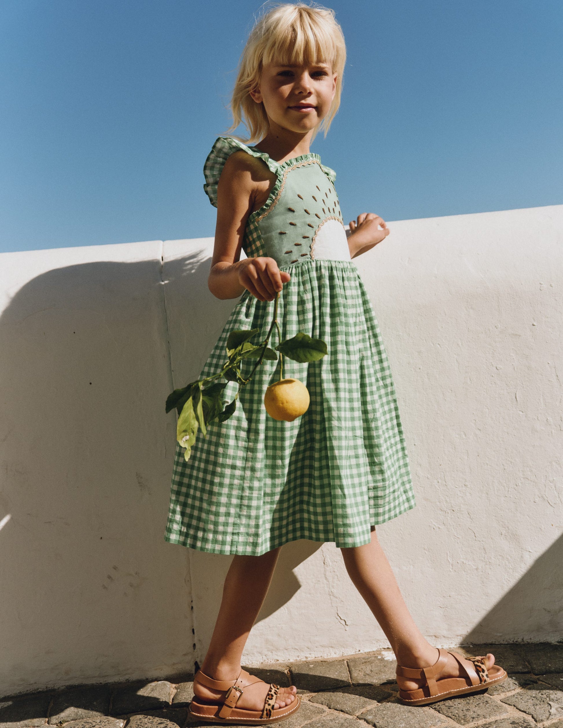 Originelles Trägerkleid-Kiwi-1