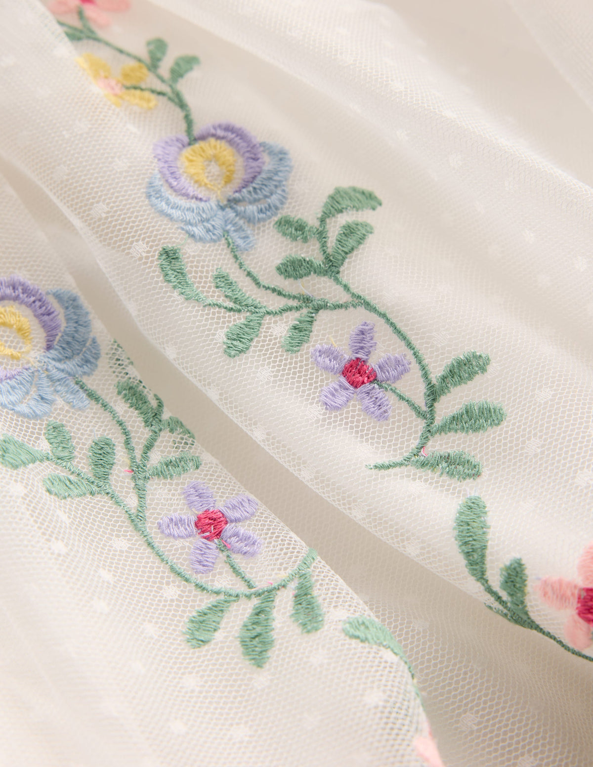 Robe en tulle croisée dans le dos-Ivoire doux - Image 3