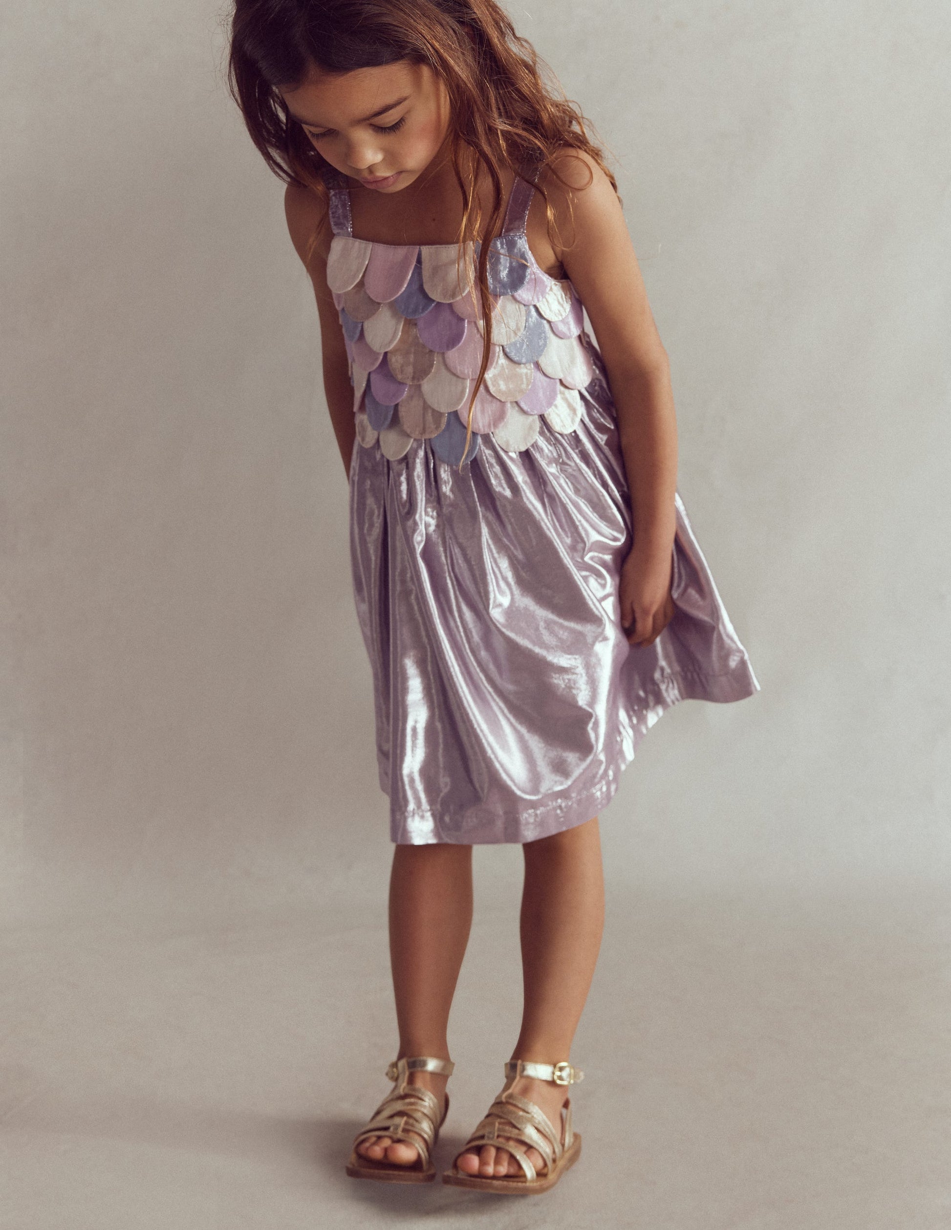 Meerjungfrau-Kleid in Metallic-Optik-Metallic-Bunt Meerjungfrau-1