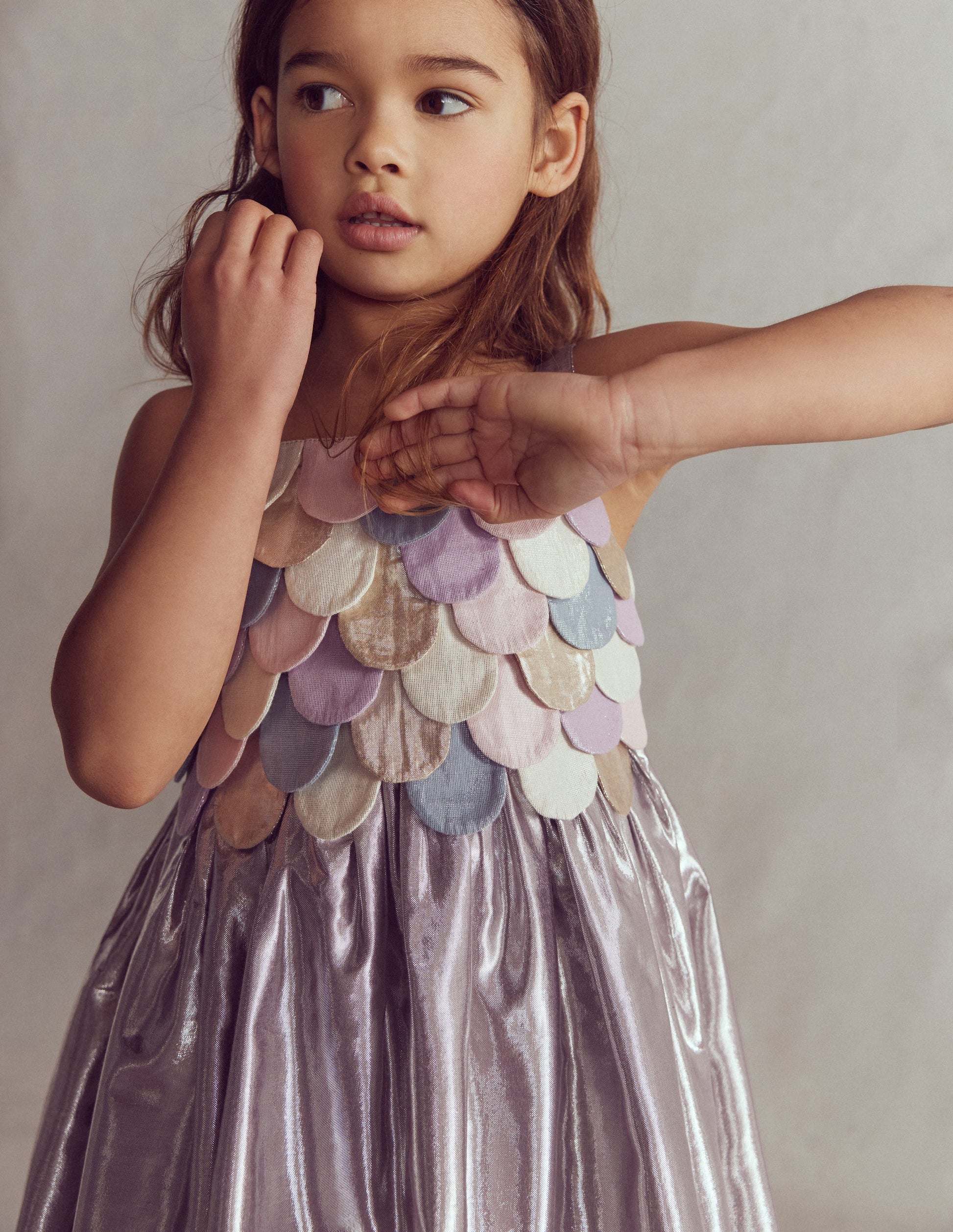 Meerjungfrau-Kleid in Metallic-Optik-Metallic-Bunt Meerjungfrau-4