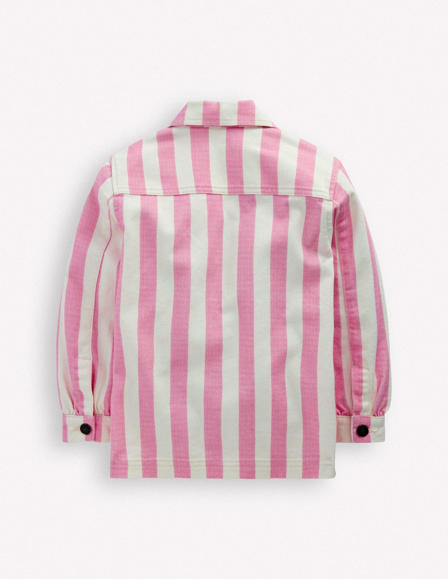 Denim Jacket-Pink Stripes