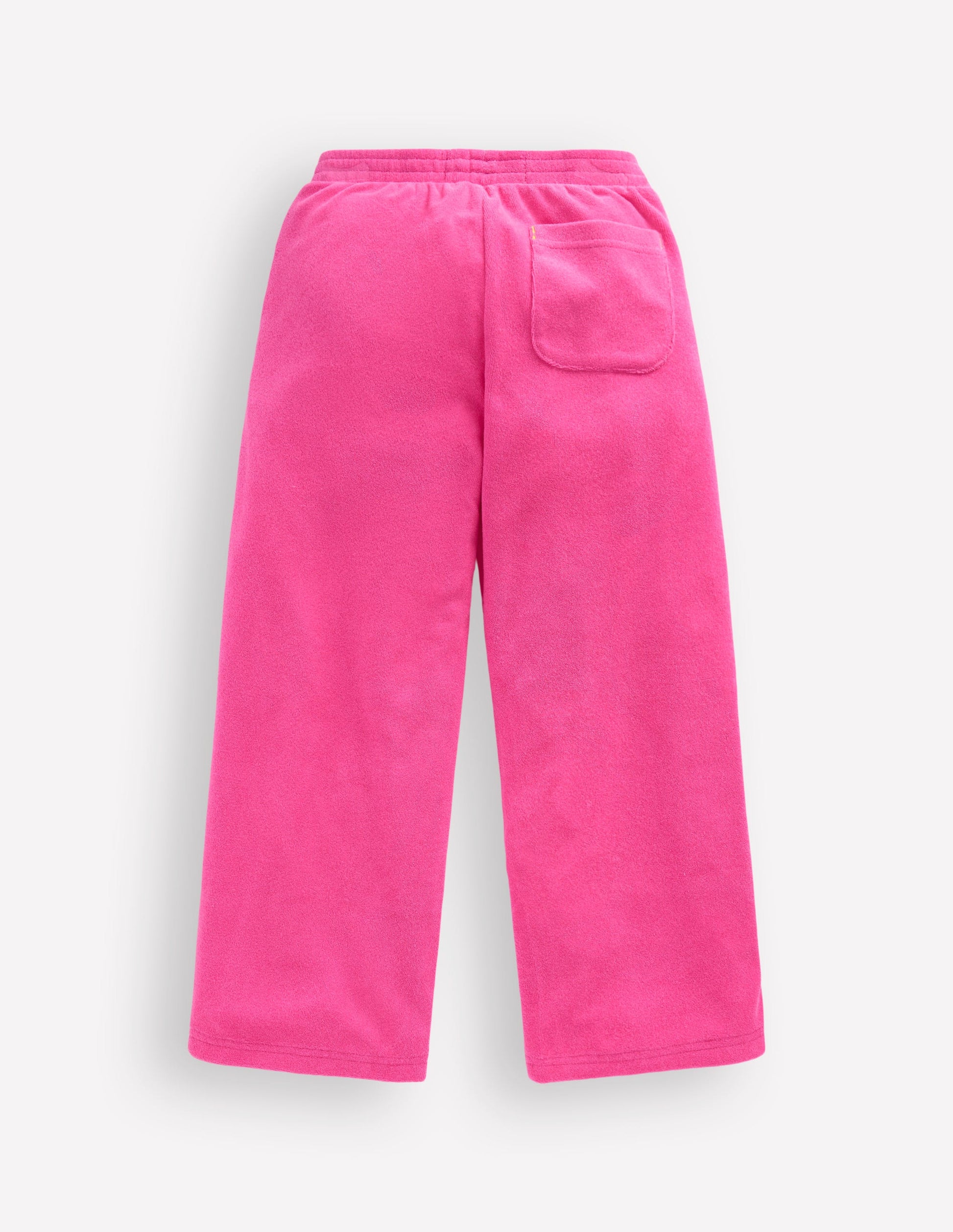 Pantalon droit en éponge-Rose brodé-4