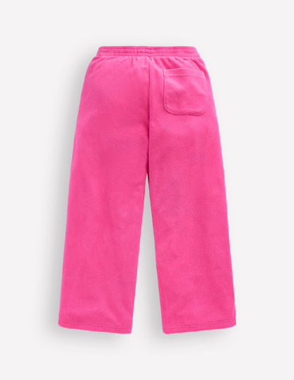 Pantalon droit en éponge-Rose brodé-4