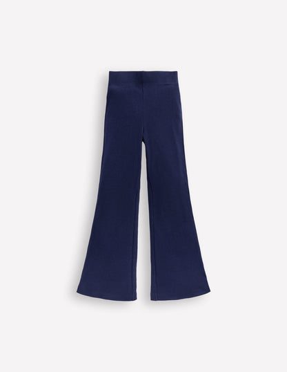 Gerippte, ausgestellte Leggings-Schuluniform-Marineblau-5