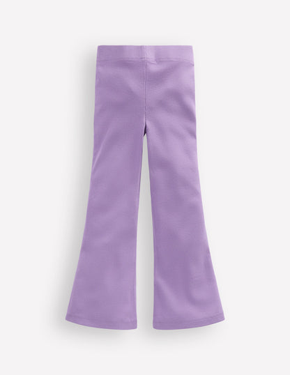Ribbed Flared Legging-Lilac-2