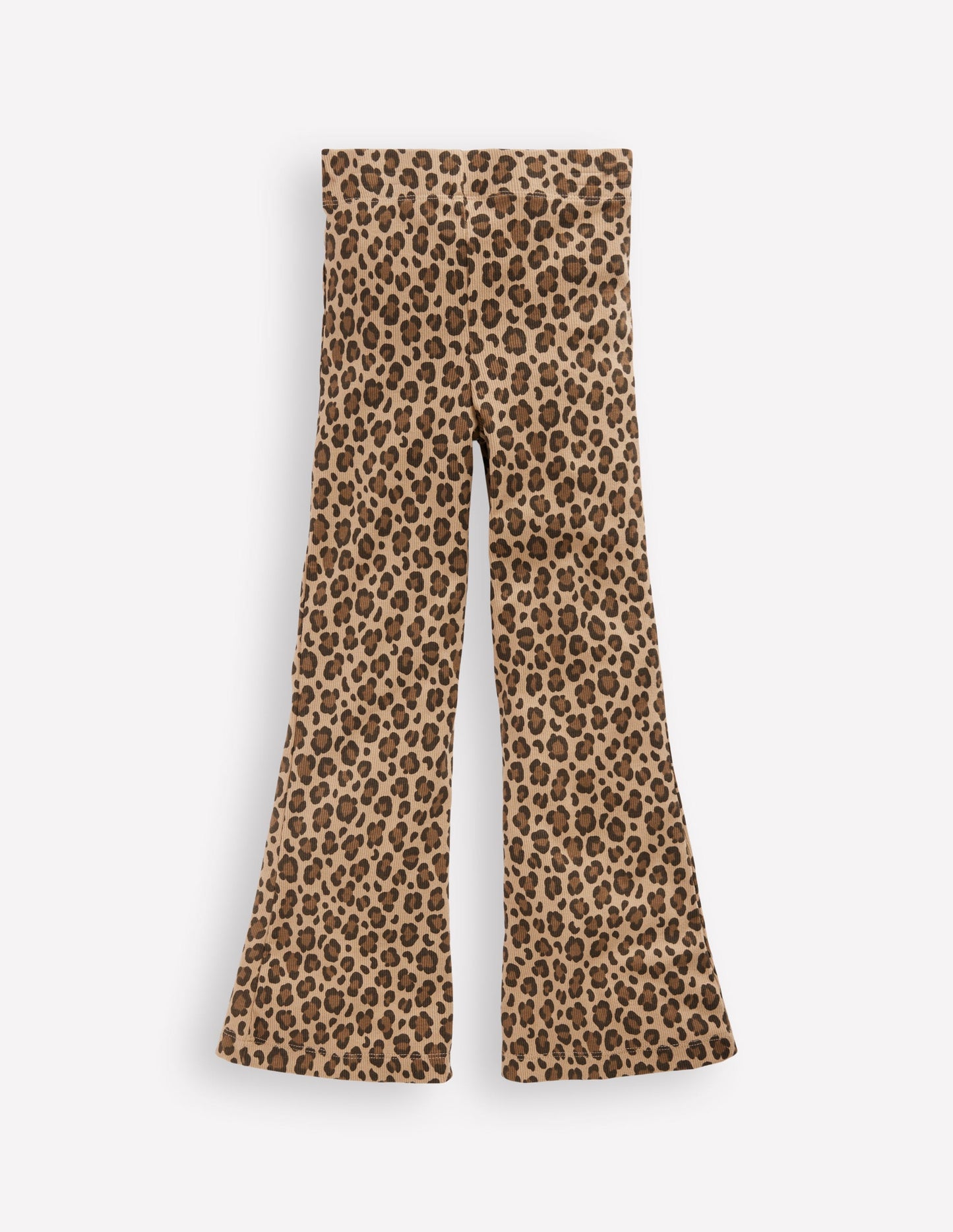 Gerippte, ausgestellte Leggings-Mohair, Leopardenmuster