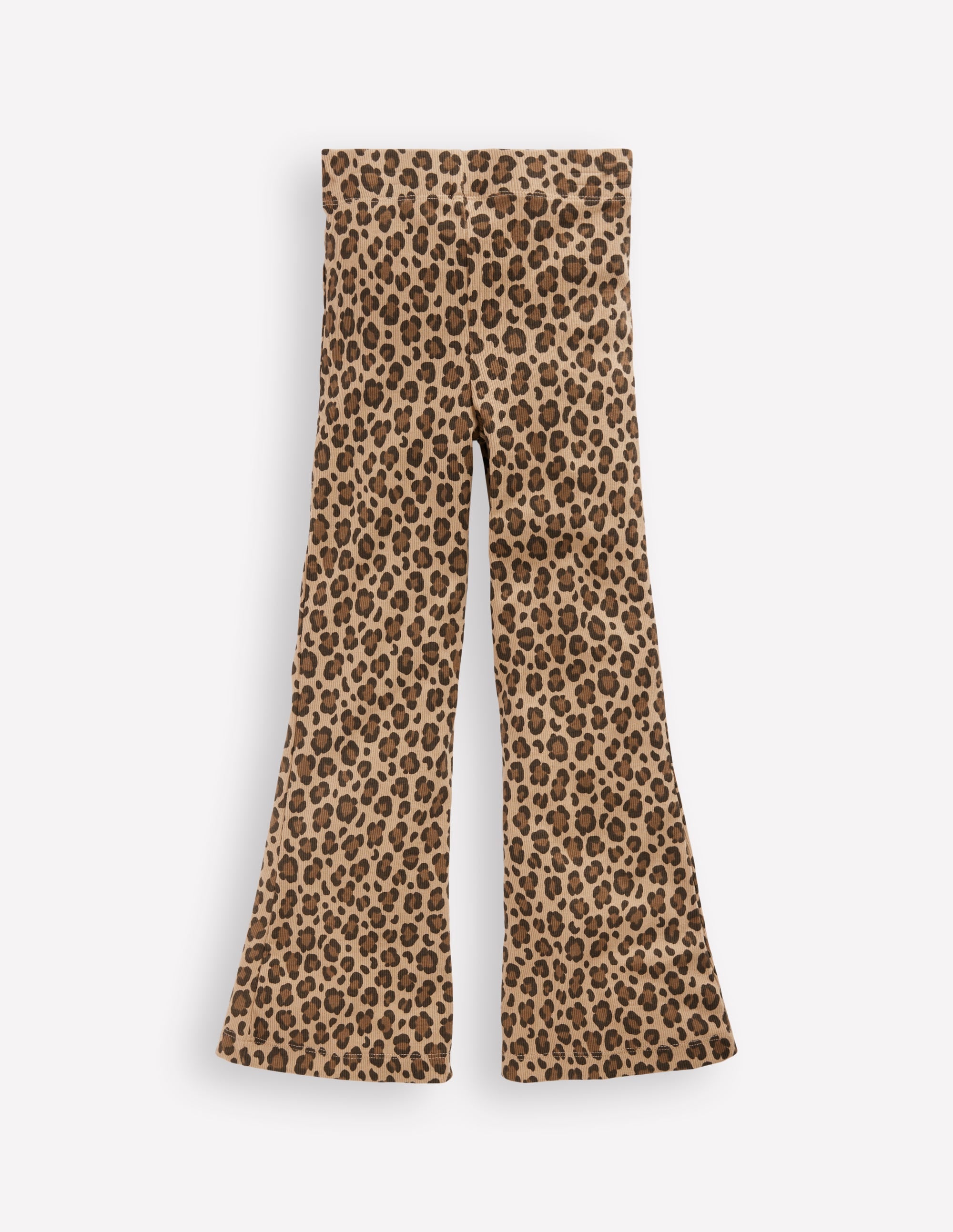 Gerippte, ausgestellte Leggings-Mohair, Leopardenmuster - Image 5