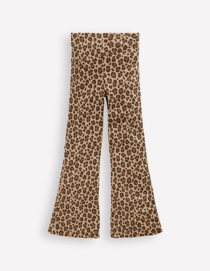 Gerippte, ausgestellte Leggings-Mohair, Leopardenmuster-2