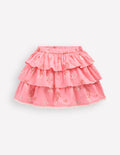 Gerüschter Stufenrock-Pastellrosa Ballettschuhe