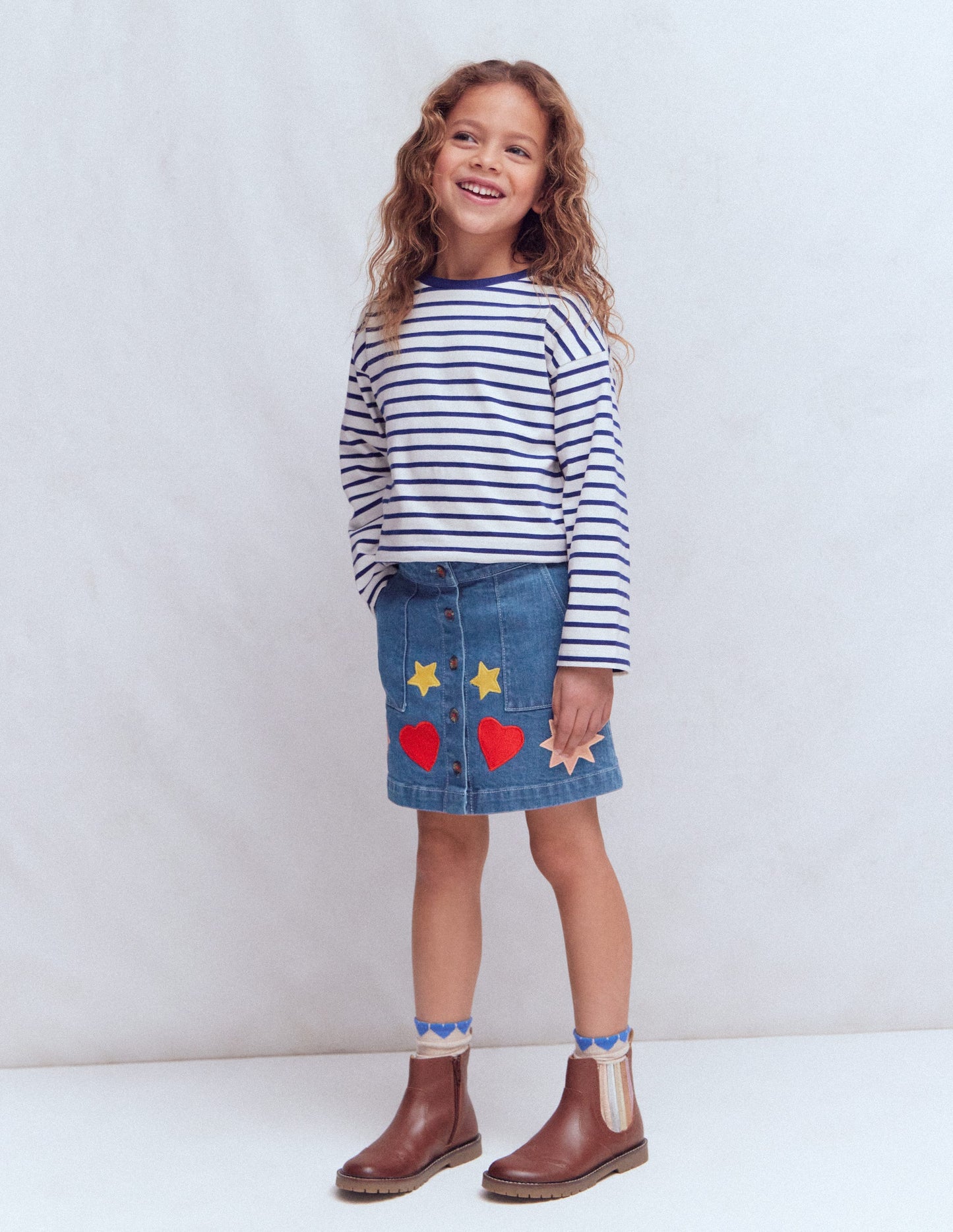 Jupe trapèze boutonnée-Formes vintage moyen