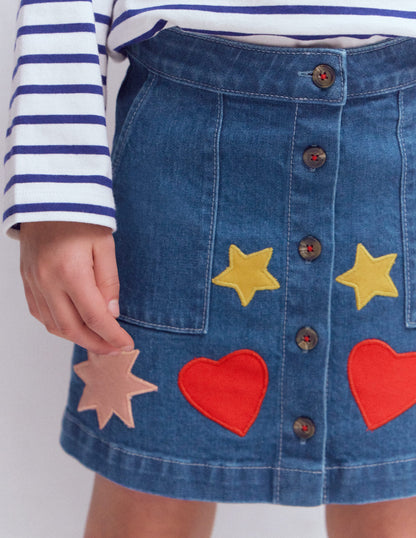 Jupe trapèze boutonnée-Formes vintage moyen-2