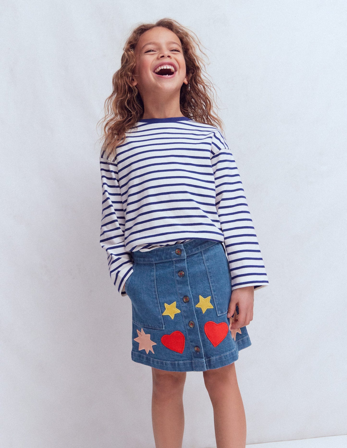 Jupe trapèze boutonnée-Formes vintage moyen