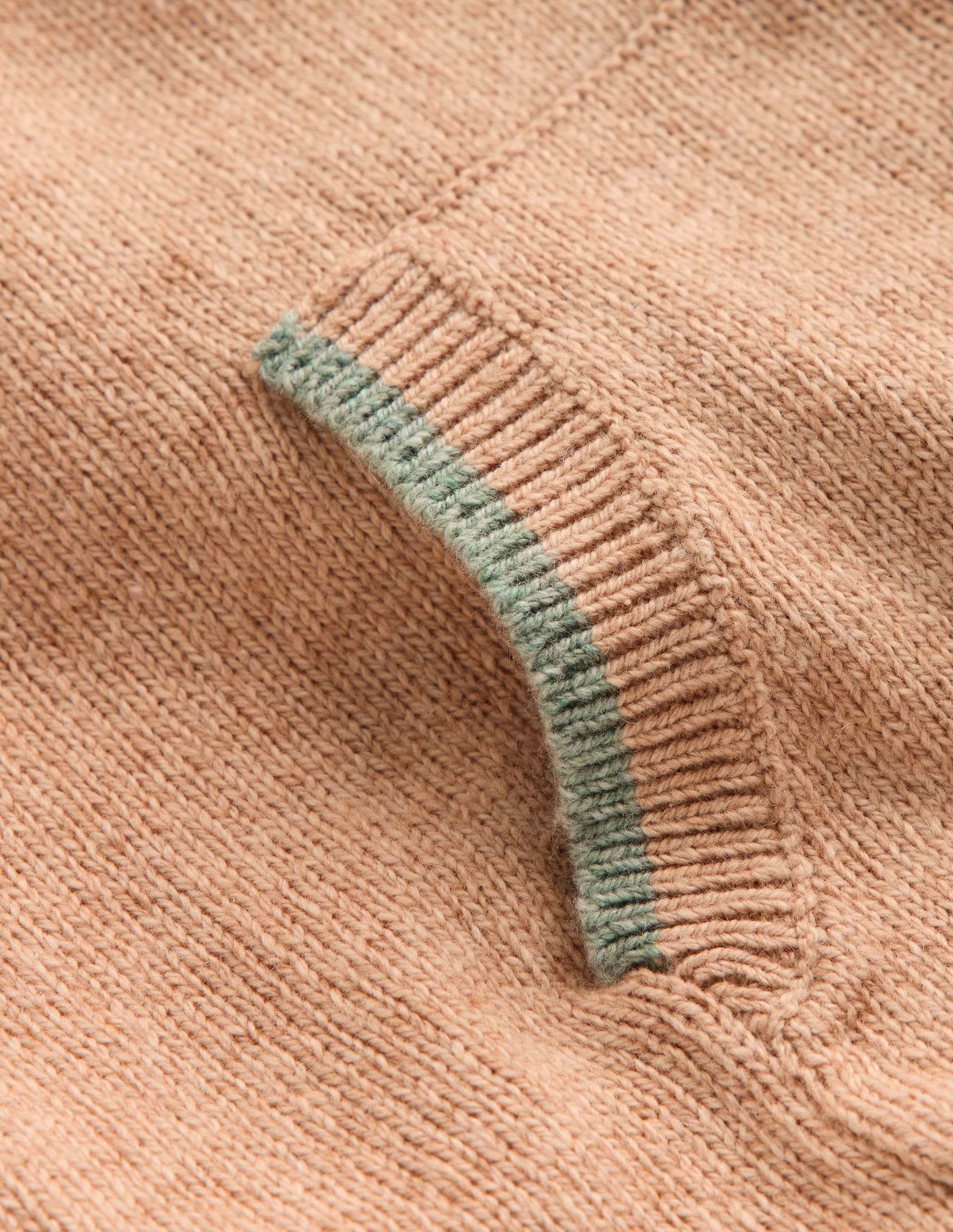 Gestrickter Kapuzenpullover-Beige Meliert - Image 3