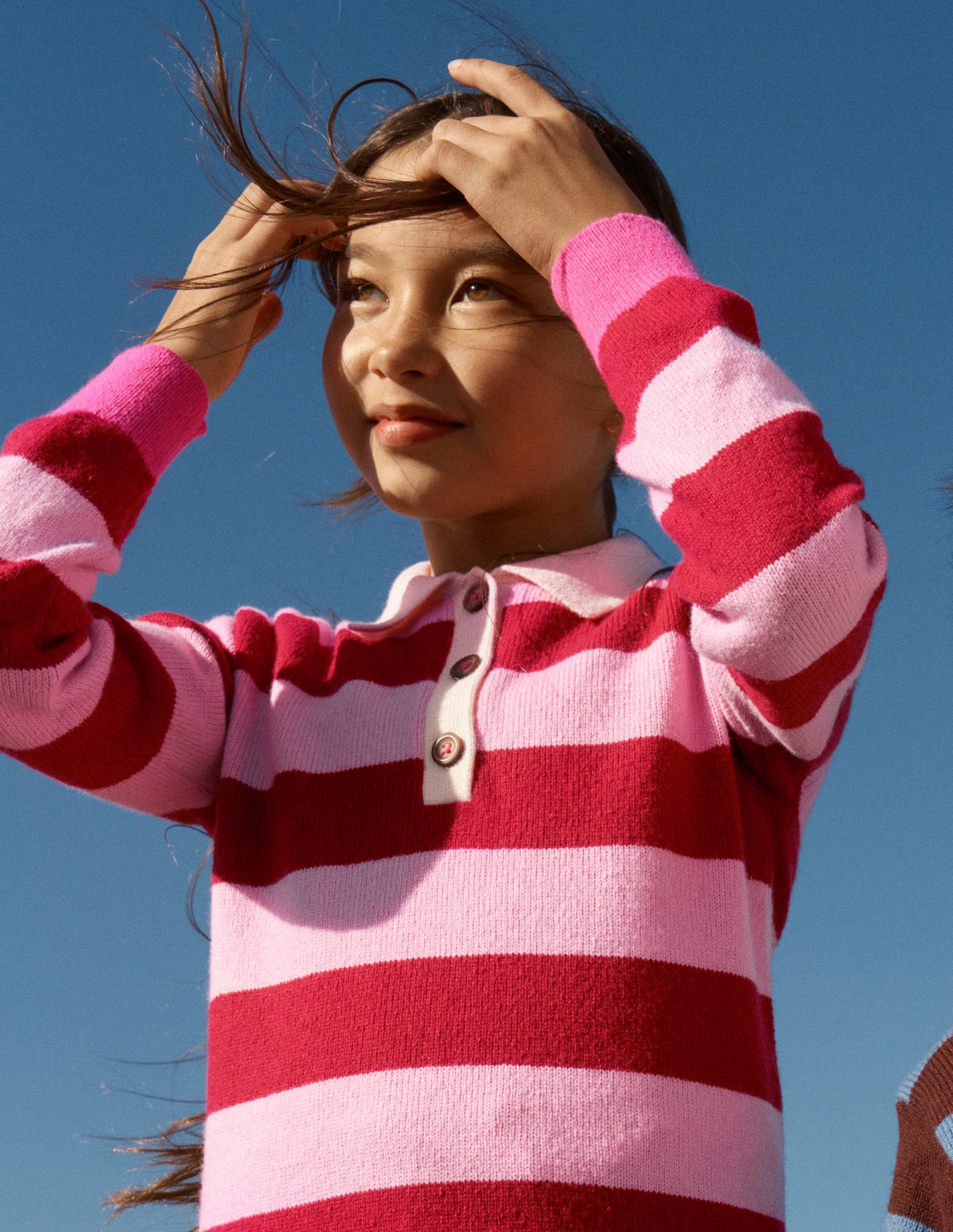 Rugby-Strickpullover-Portwein/Rosa Streifen-1