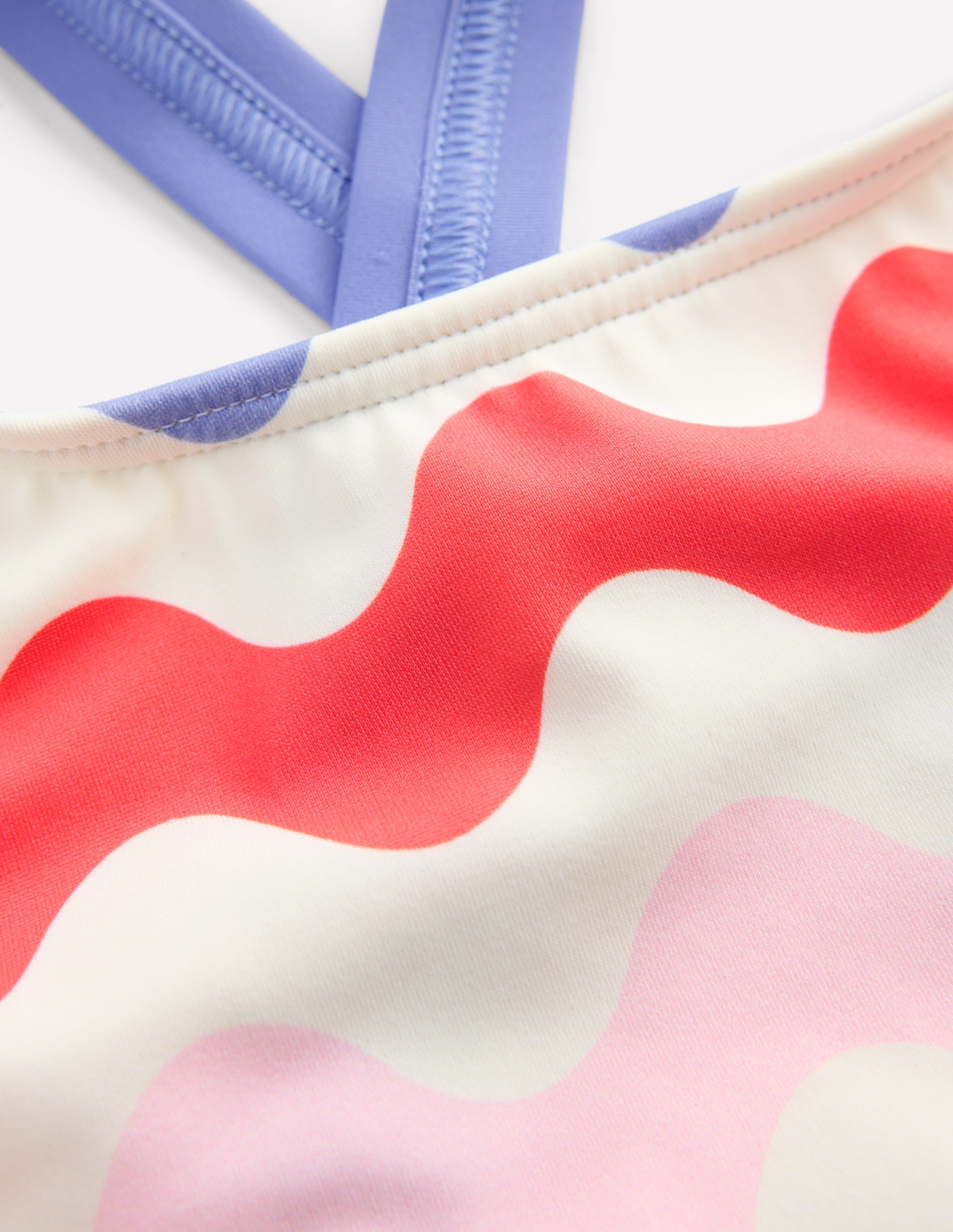 Haut de bikini croisé dans le dos-Vague multi - Image 3