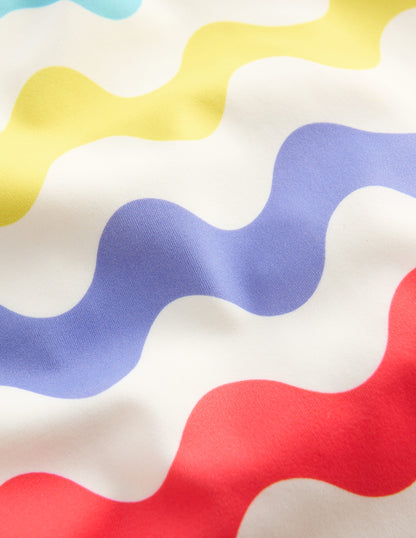 Top de tankini croisé dans le dos-Vague multi-3