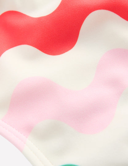 Gemusterte Bikinihose-Bunt Welle-3