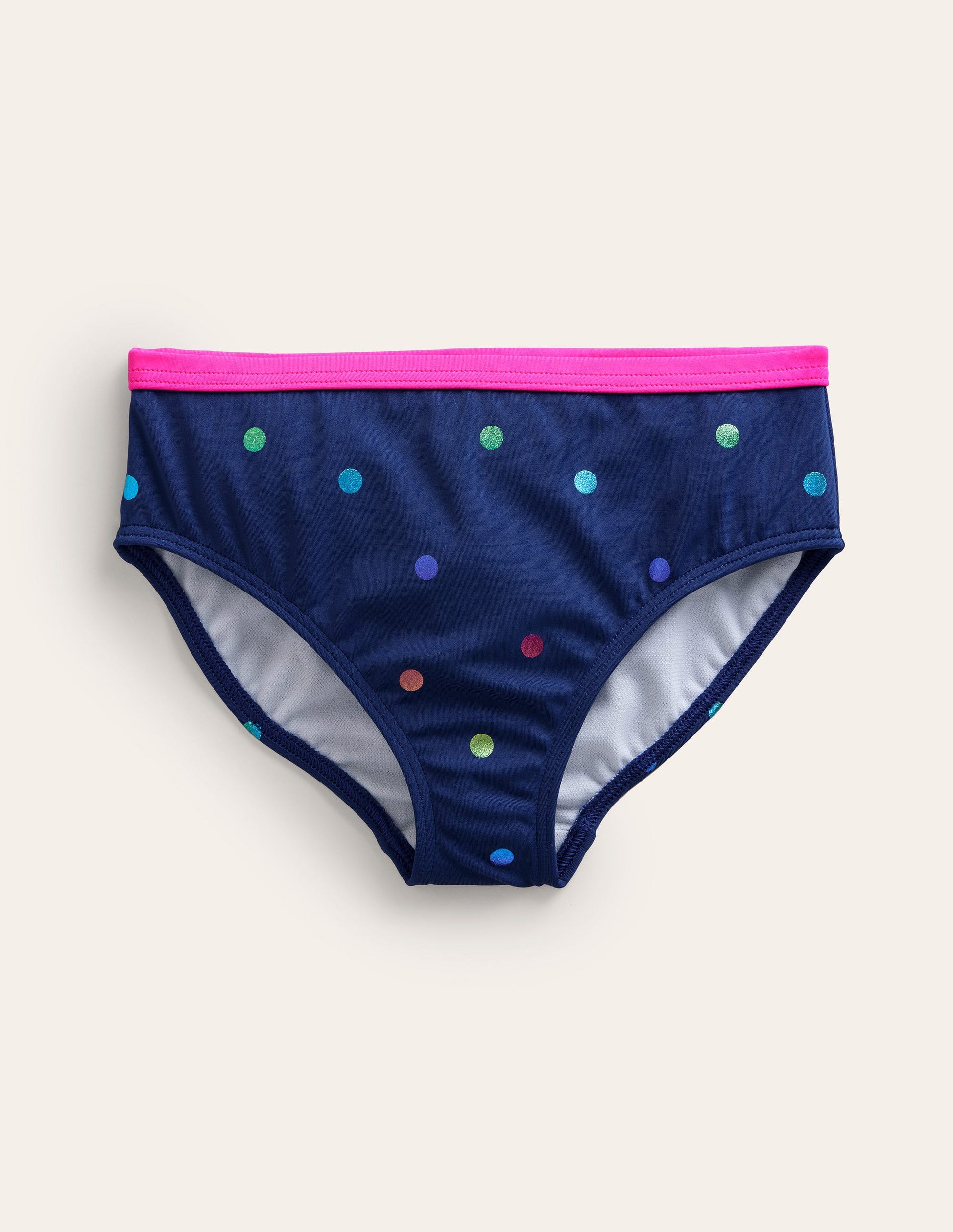 Gemusterte Bikinihose-Regenbogen Folienkonfetti Gepunktet-1