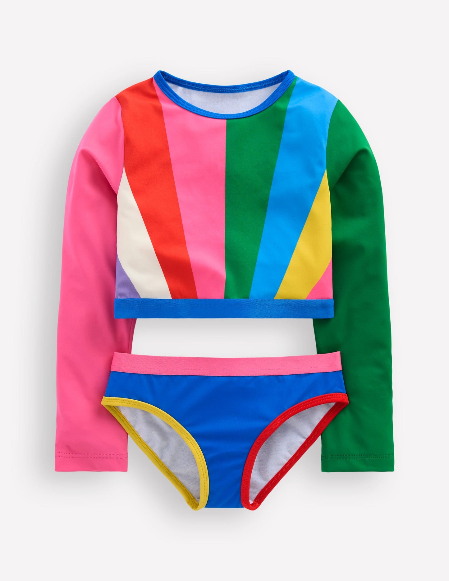 Kurzes Badeshirt-Set-Regenbogenfarben Sonnenstrahlen