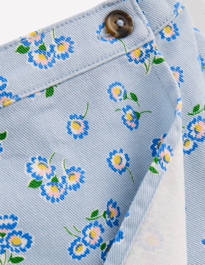 Wrap Woven Skort-Misty Blue Daisy-3