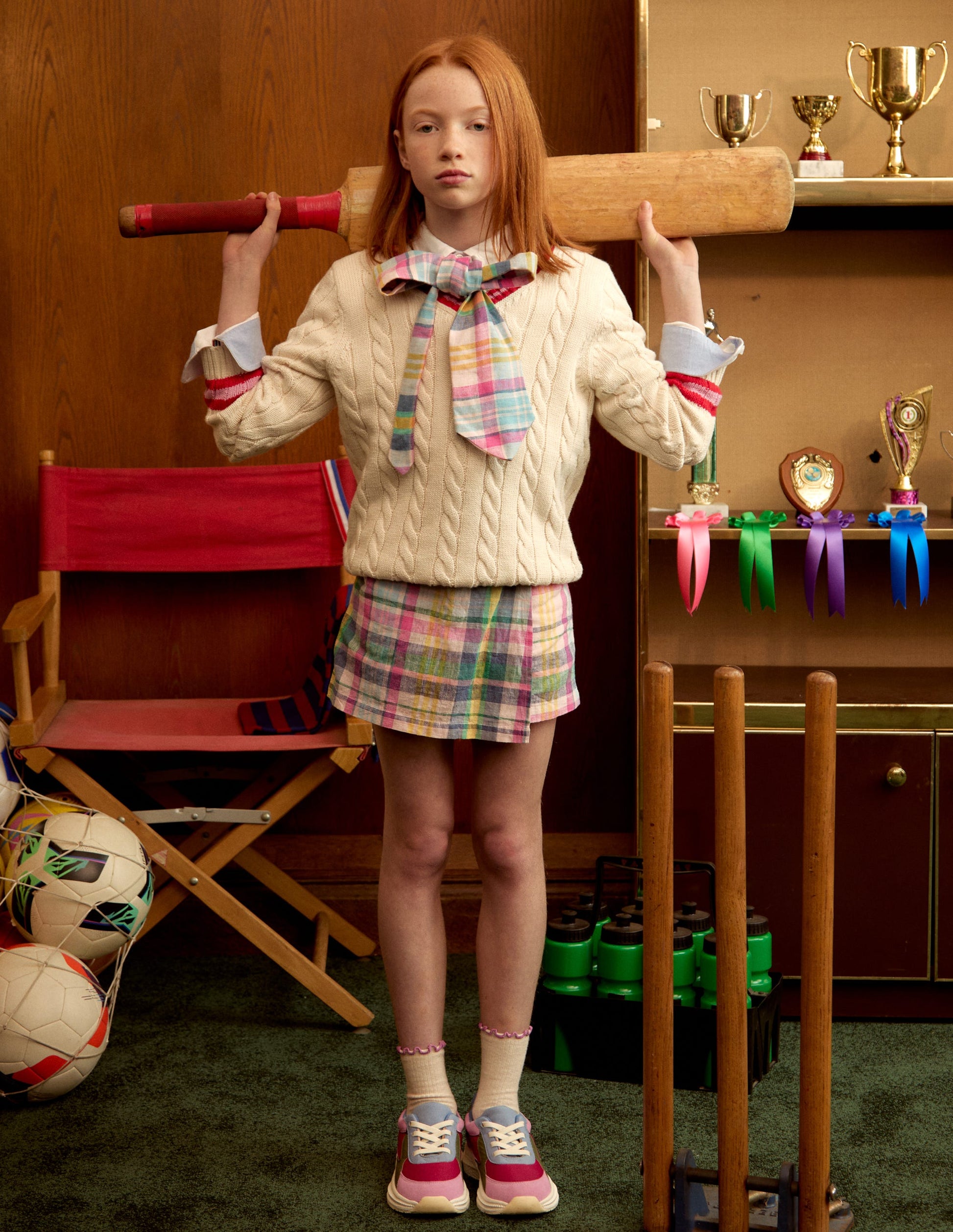 Gewebter Wickel-Skort-Bunt-1