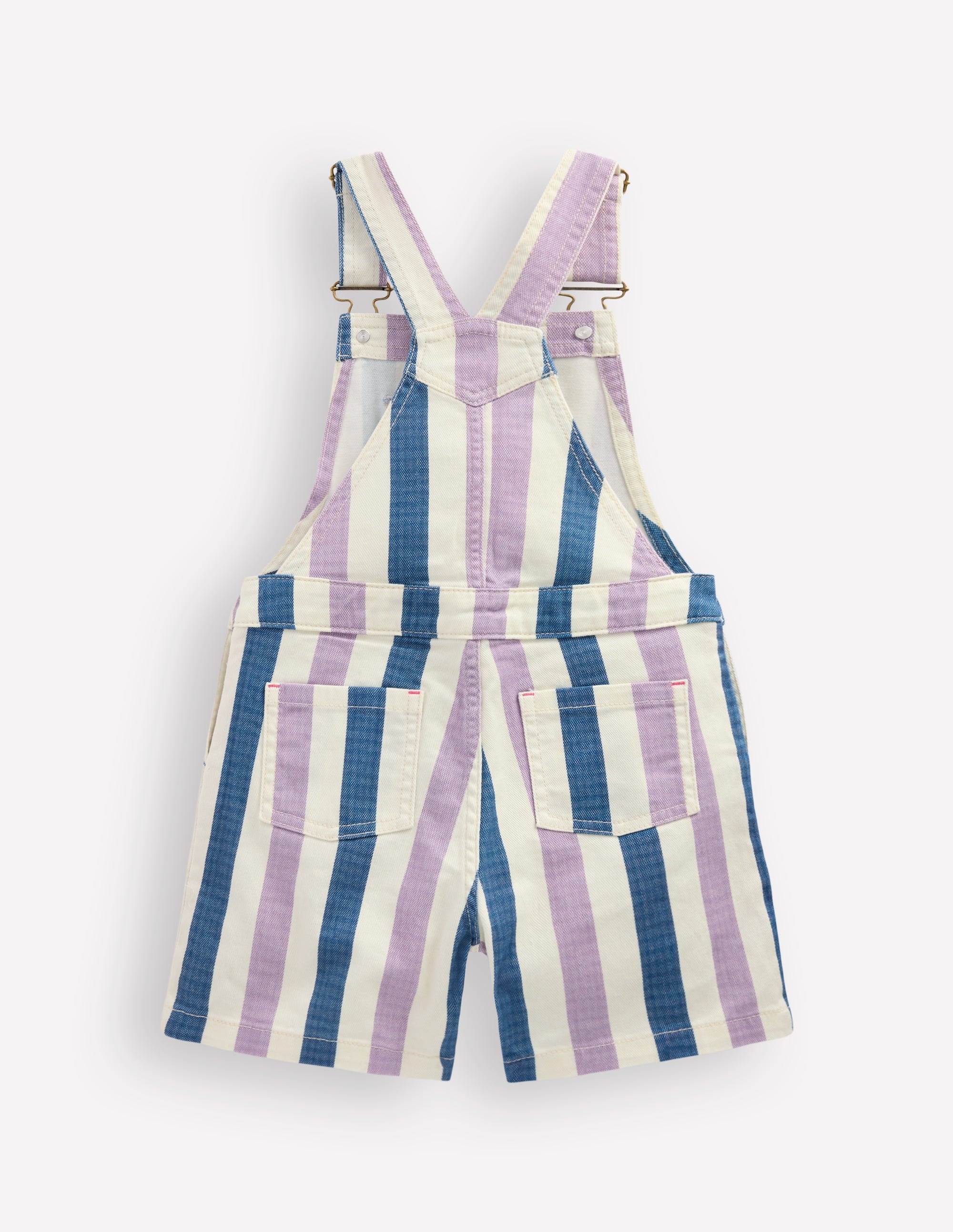 Salopette courte-Rayé violet/bleu marine - Image 2