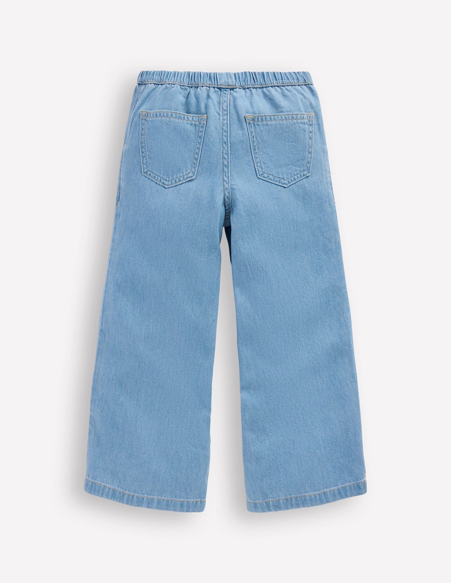 Jeans mit Kordelzug-Helle Waschung Denim