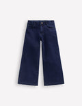 Jeans mit weitem Bein-Dunkles Vintage-Blau