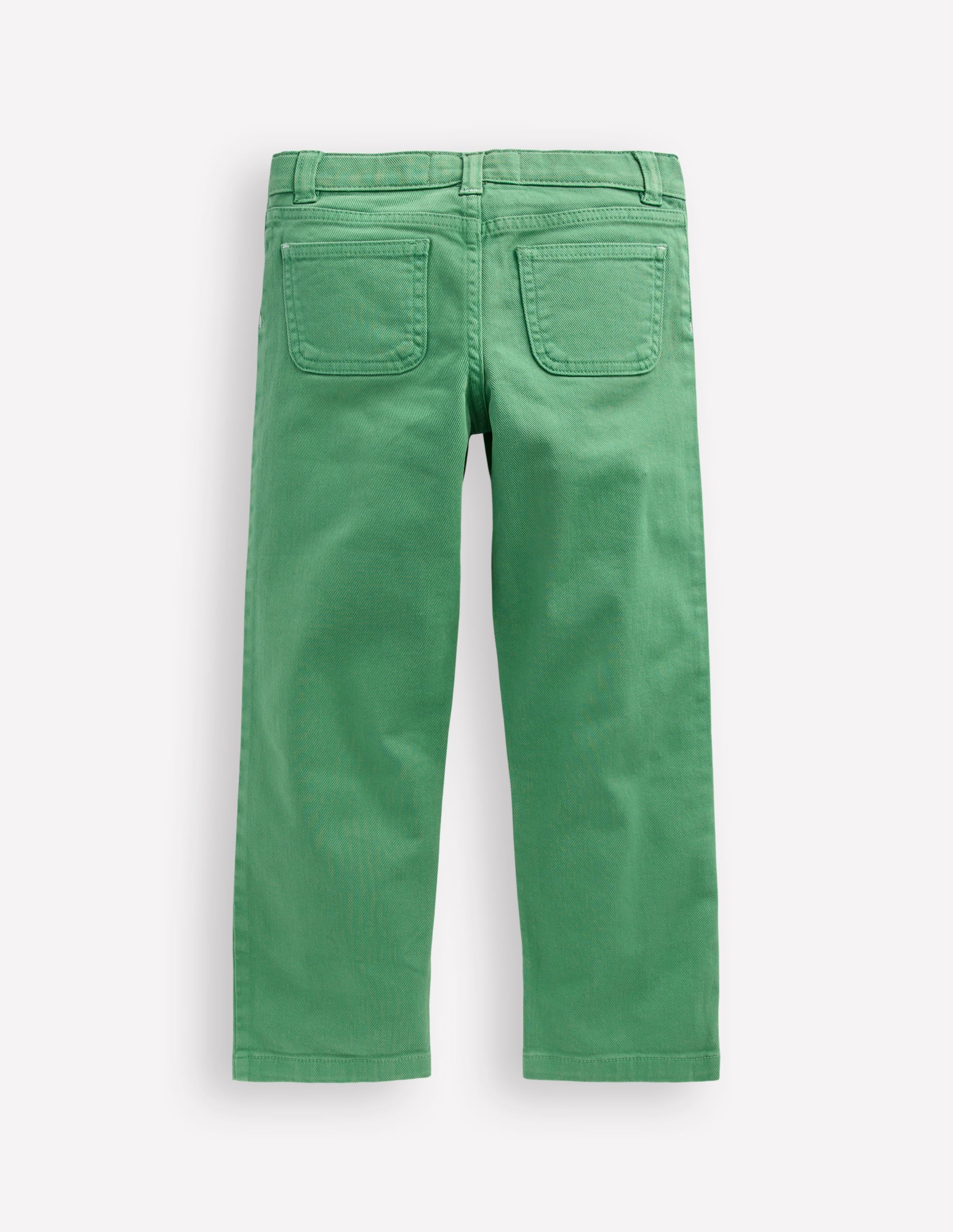 Patch Pocket Straight Jeans-Green - Image 2