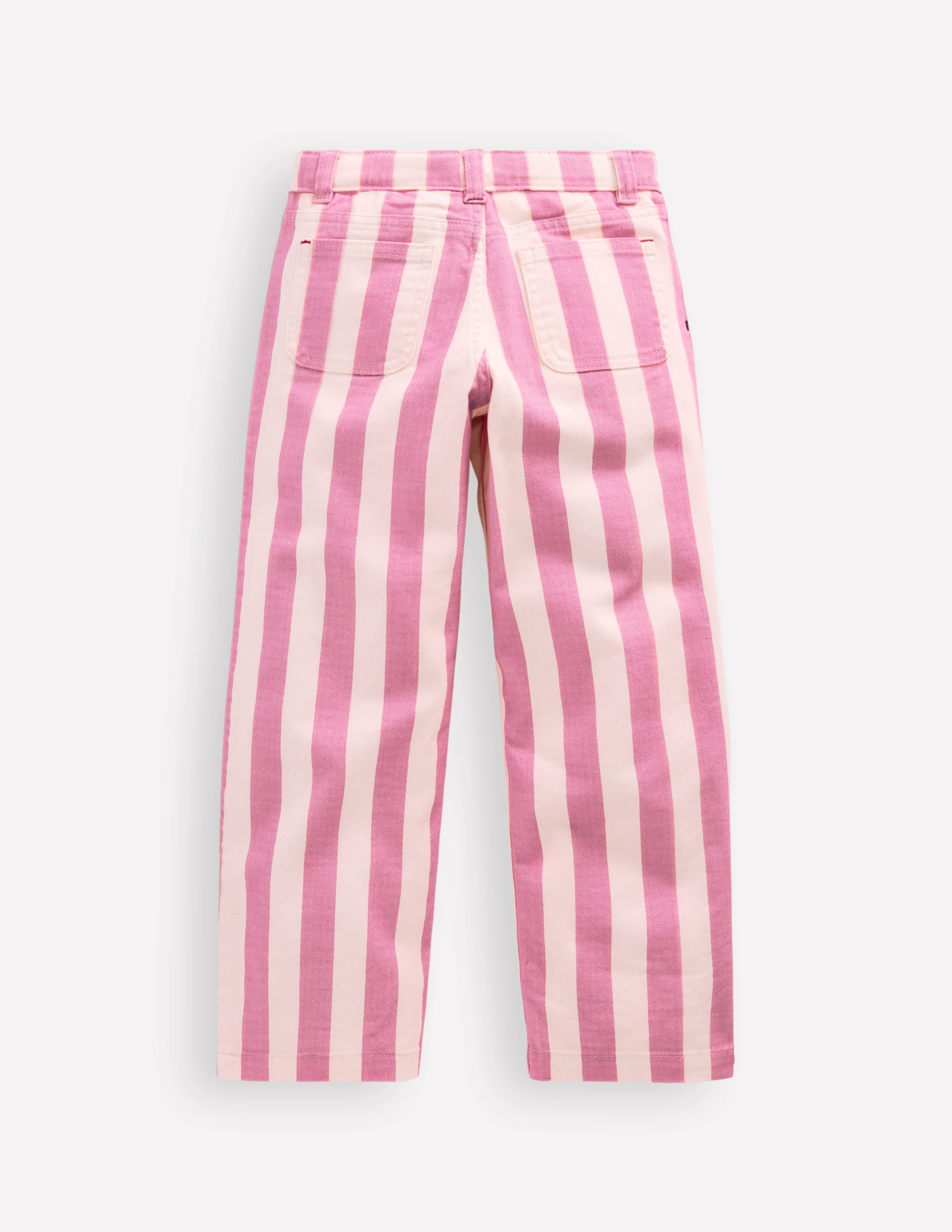 Gerade Jeans mit aufgesetzten Taschen-Rosa/Naturweiß Streifen - Image 5