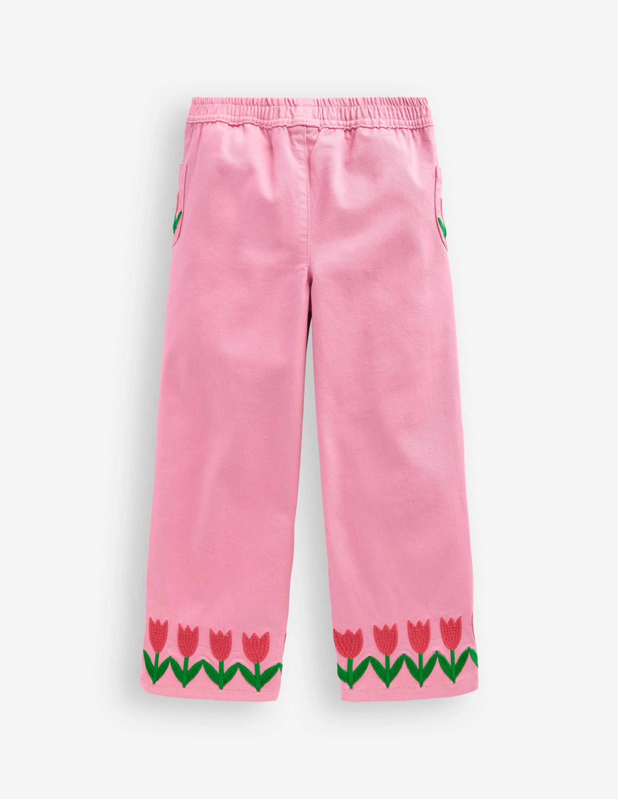 Jeans mit weitem Bein zum Hineinschlüpfen-Rosa Tulpen - Image 5