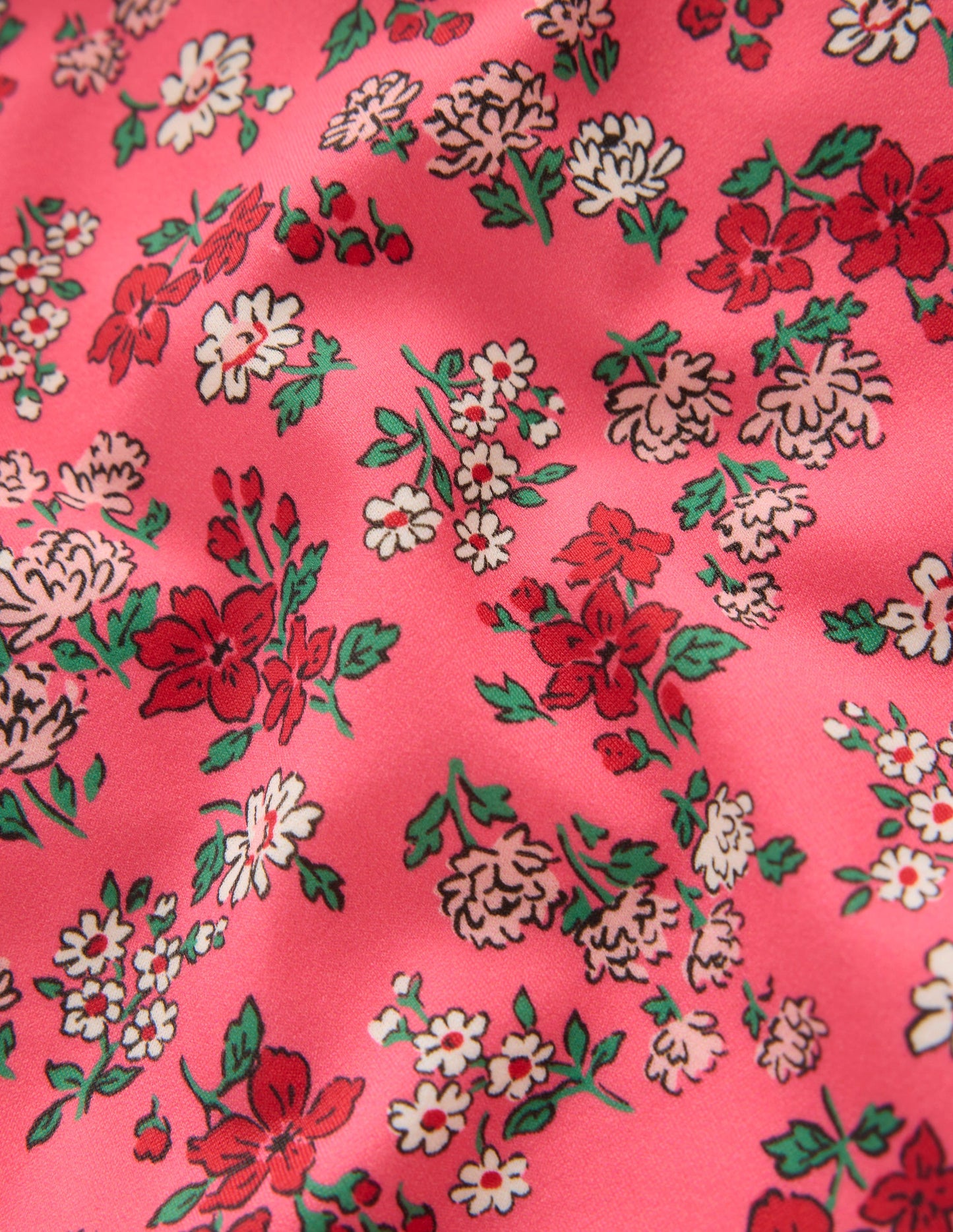 Maillot de bain à manches bouffantes-Motif Meadow Floral rose saumon