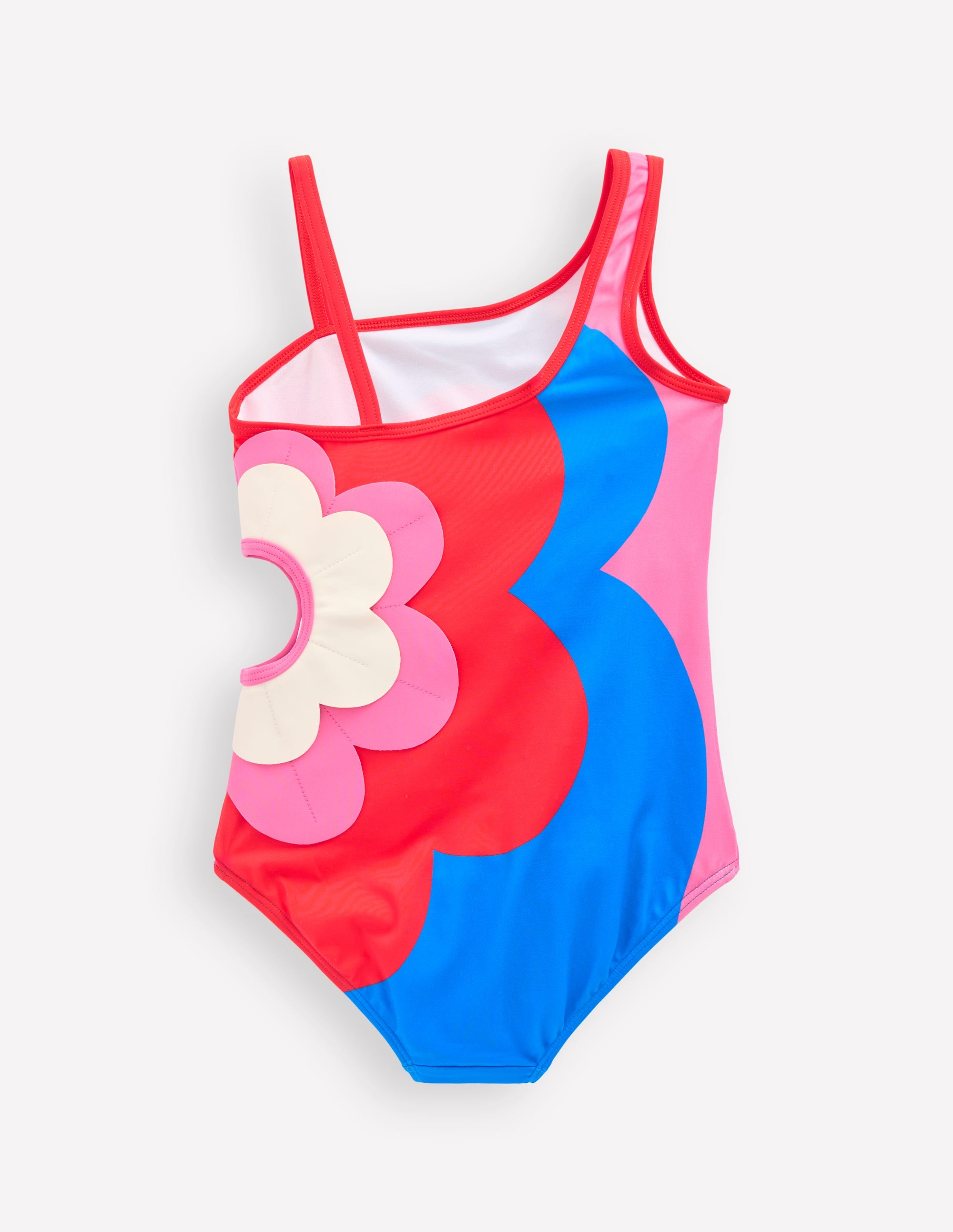Maillot de bain asymétrique à appliqué-Fleur découpée - Image 2