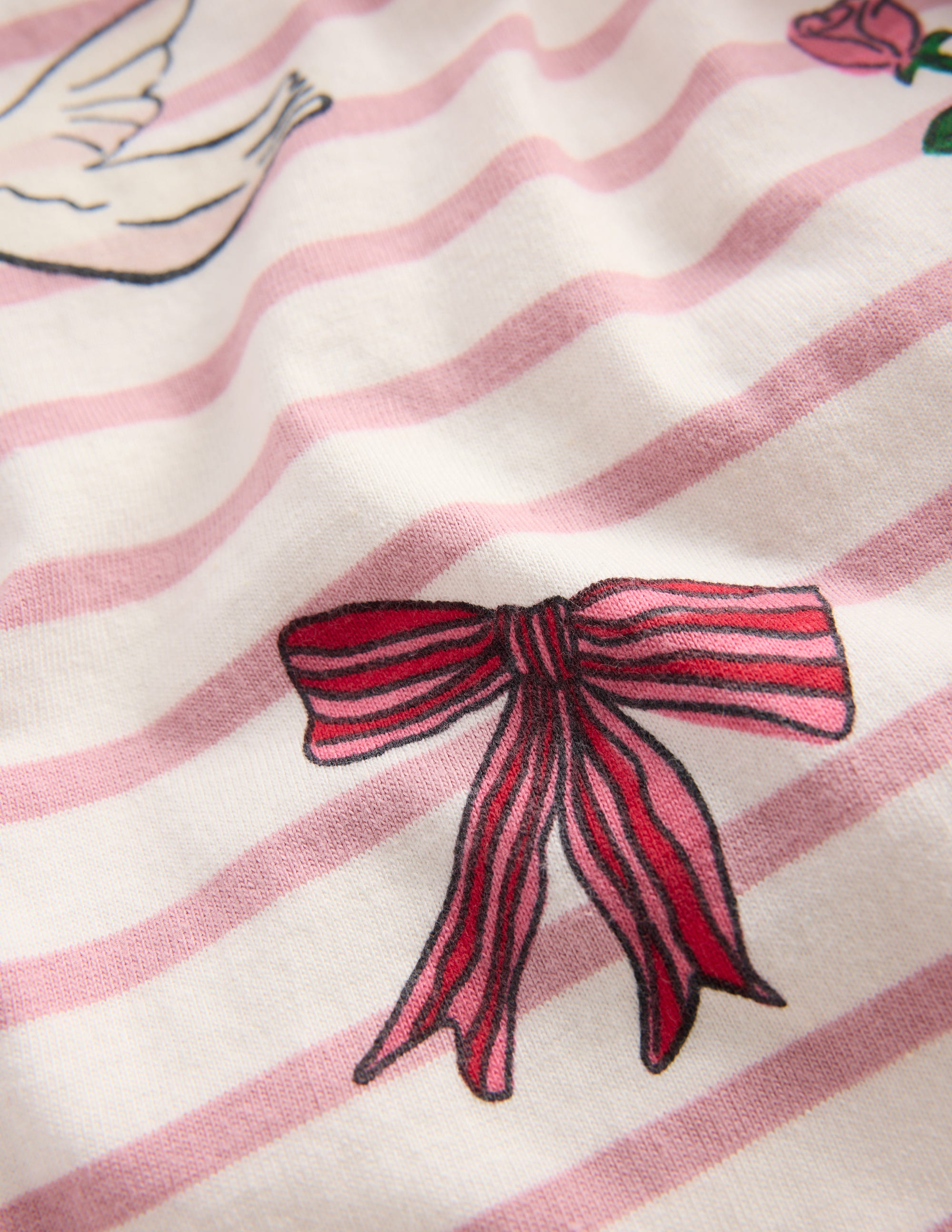 Bretonshirt mit Streifen-Rosa Valentinstag Streifen - Image 3