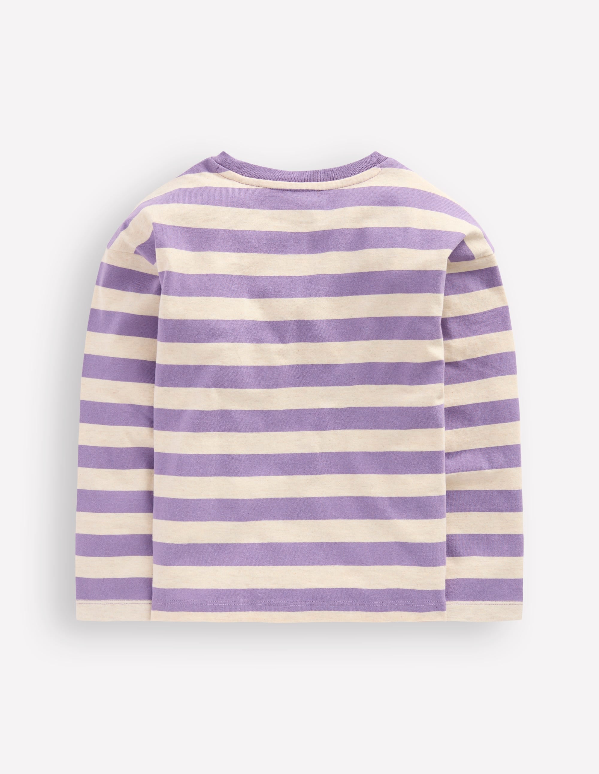 Bretonshirt mit Streifen-Lila/Grau Meliert Streifen - Image 2