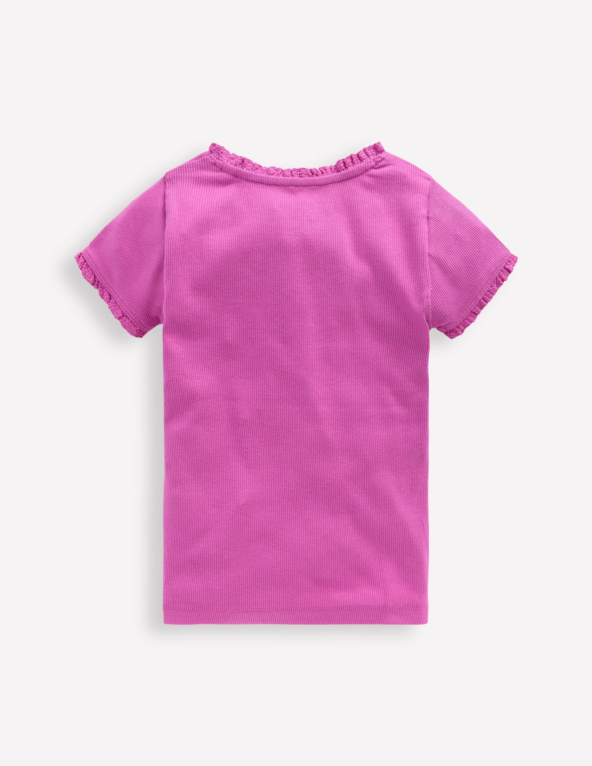 Short Sleeve Ribbed T-shirt-Purple - Image 2