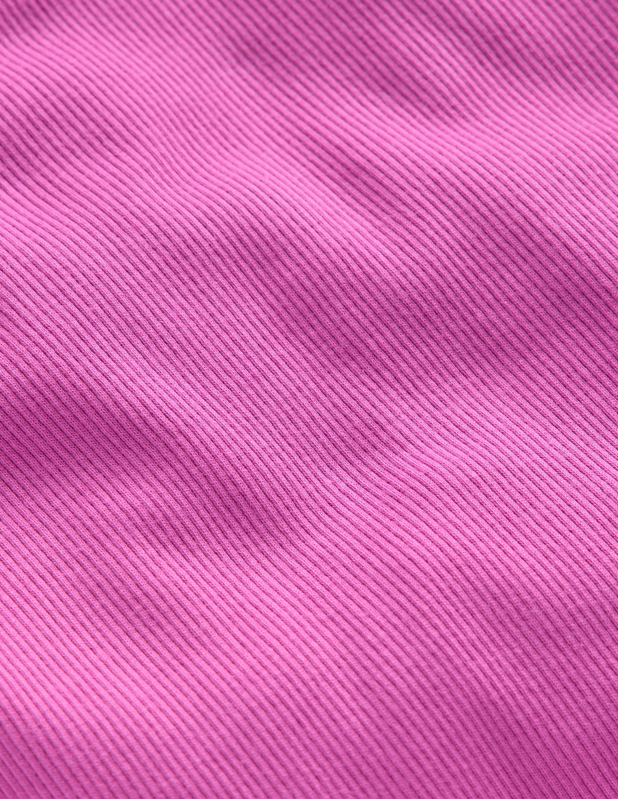 Short Sleeve Ribbed T-shirt-Purple - Image 3