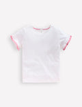 T-Shirt mit Rüschenärmeln-Naturweiß