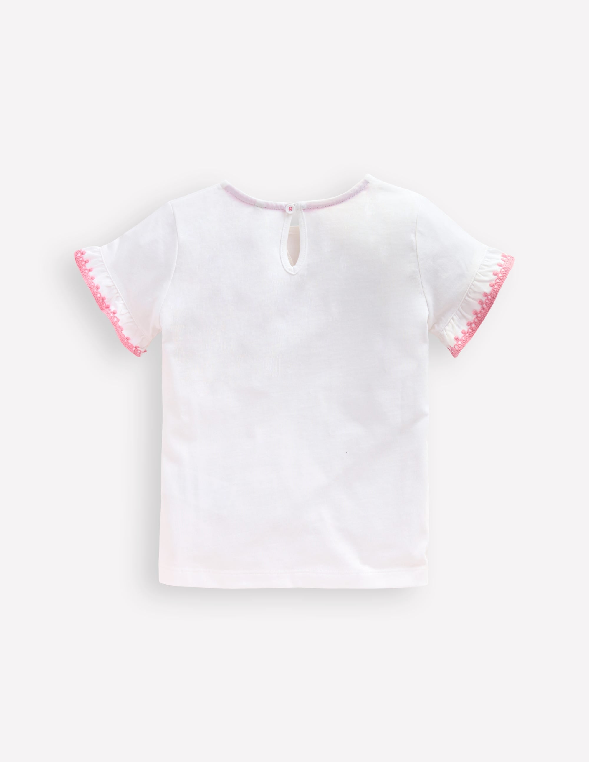 T-Shirt mit Rüschenärmeln-Naturweiß - Image 2