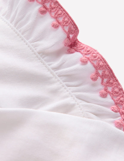 T-shirt à manches volantées-Ivoire-3